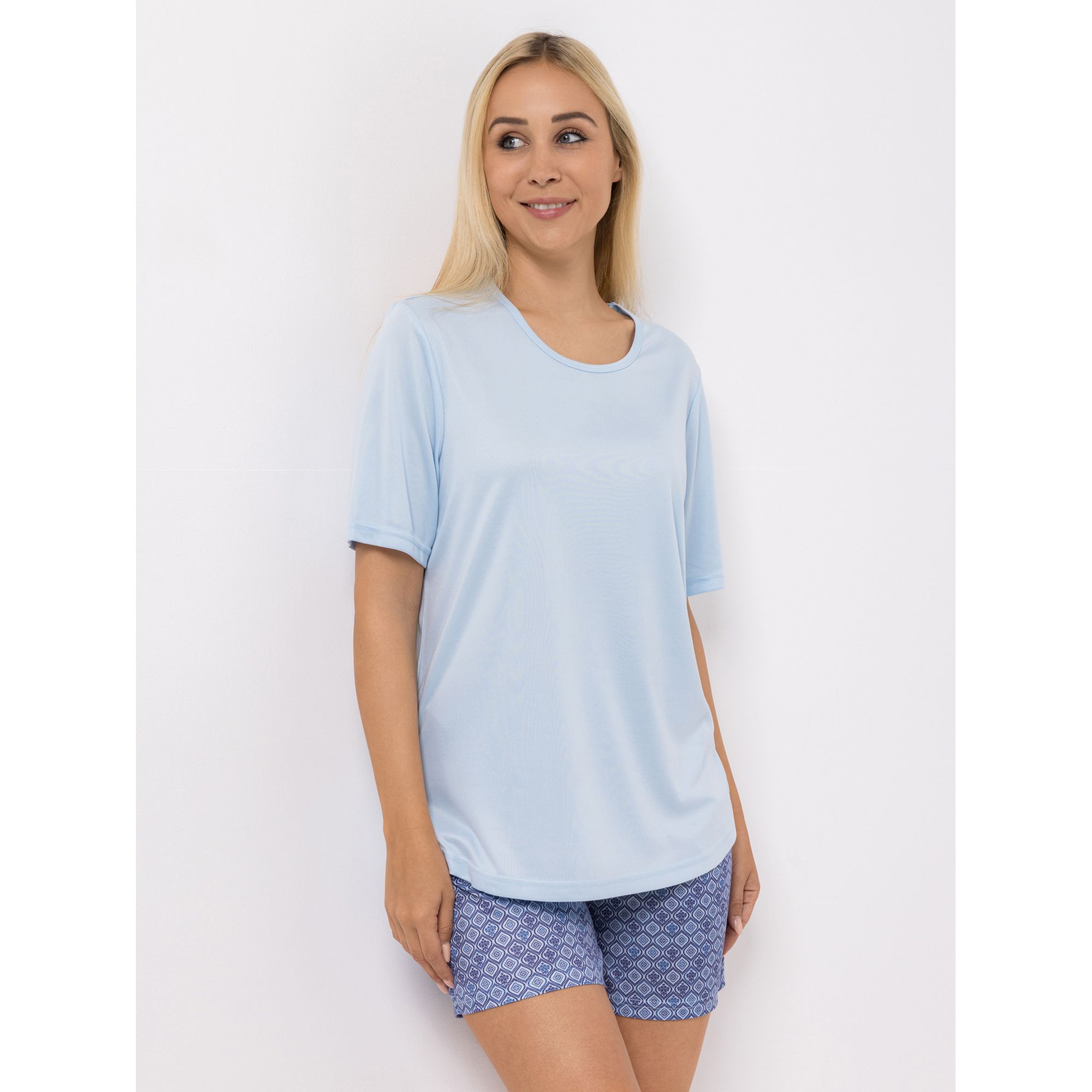 JERYMOOD HOMEWEAR Pyjama Set, 1/2-Arm Shorts Mikrofaser uni&bedruckt