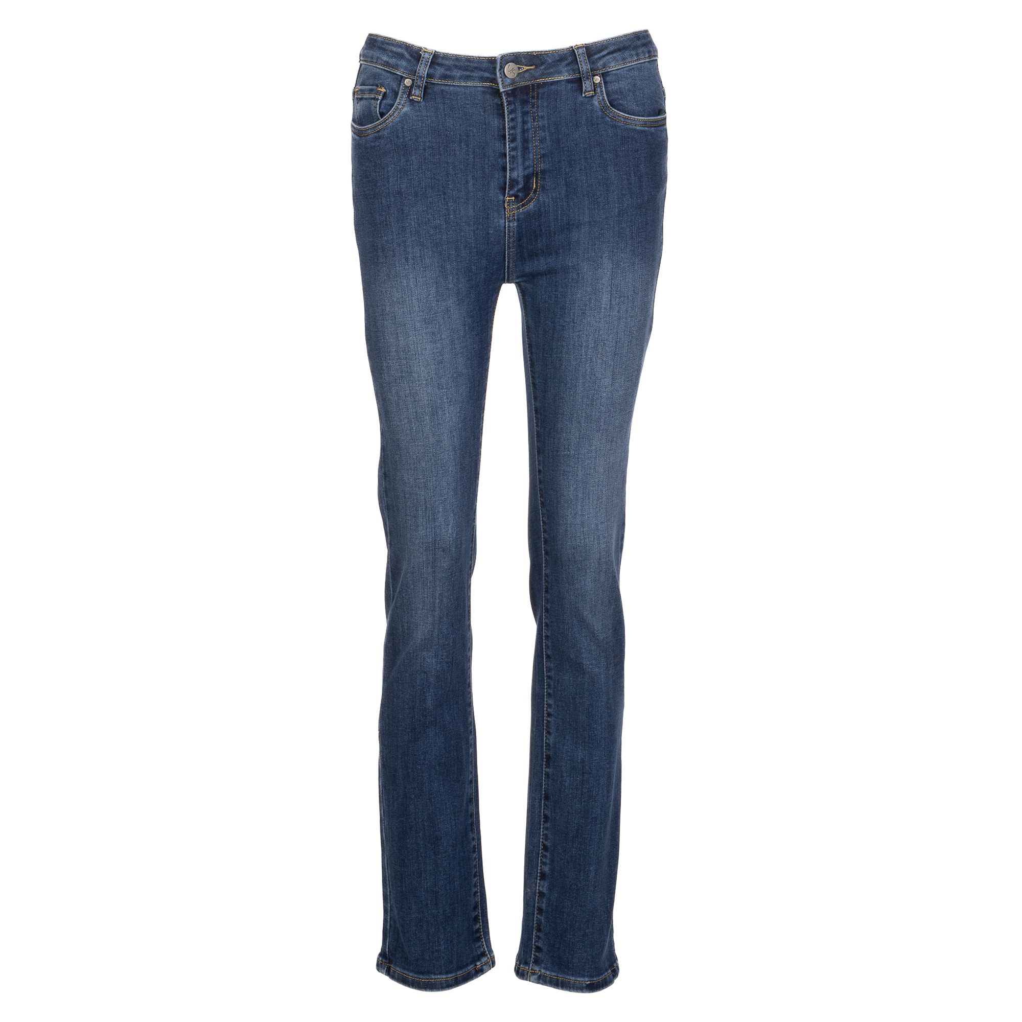 VIA MILANO Jeans, knöchellang 5-Pocket-Style Strassverzierung schmaler Beinverlauf