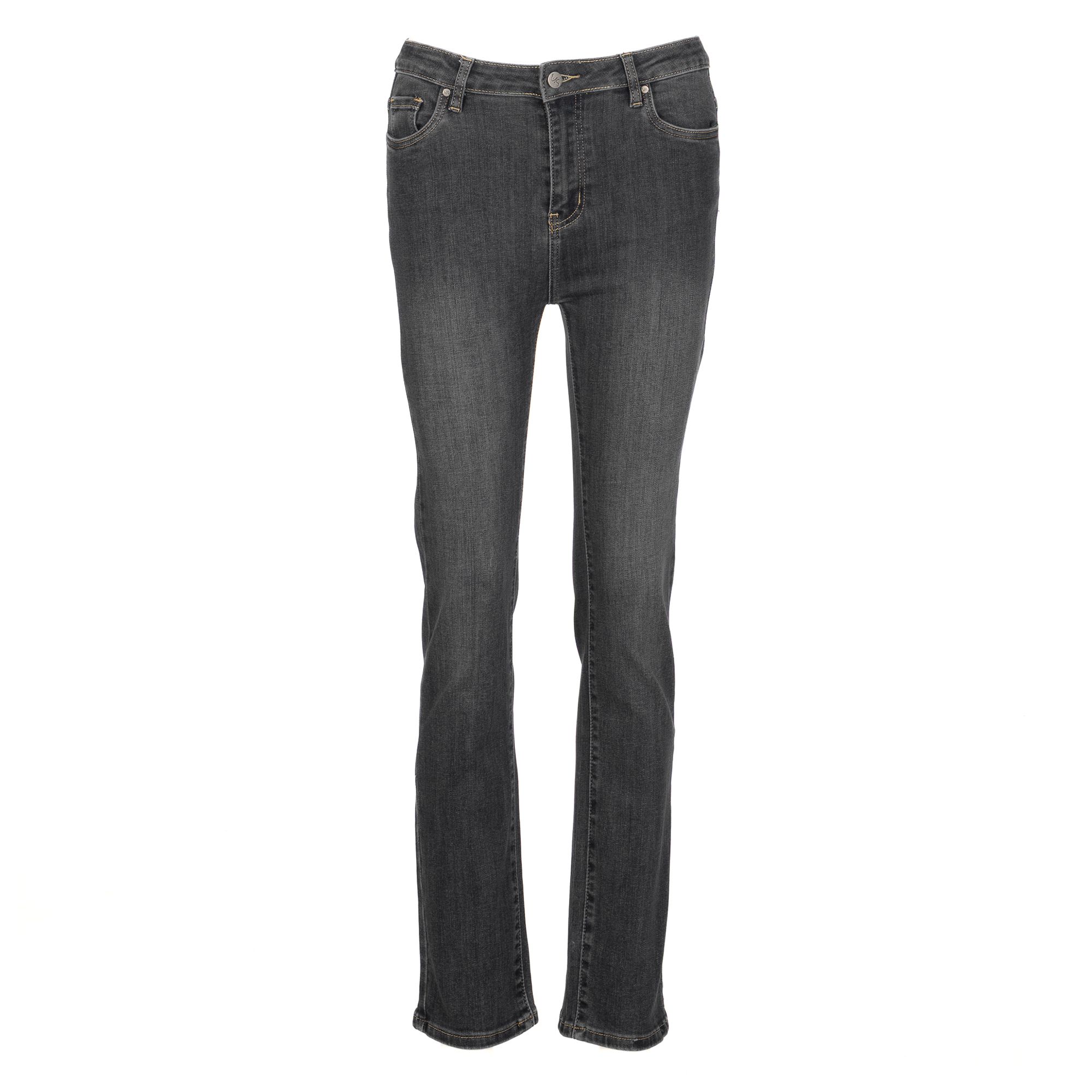 VIA MILANO Jeans, knöchellang 5-Pocket-Style Strassverzierung schmaler Beinverlauf