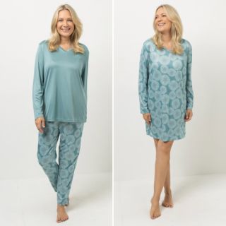 LITTLE ROSE Pyjama und Bigshirt Mikrofaser bedruckt