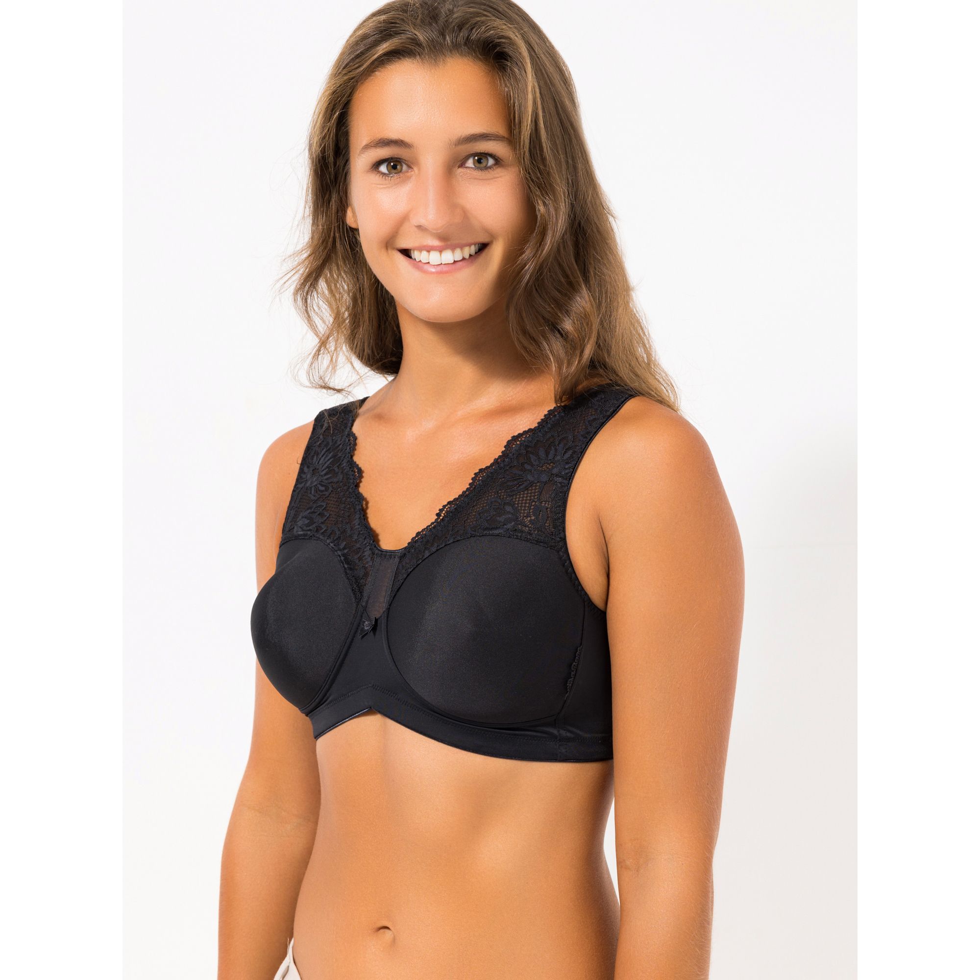 LITTLE ROSE Shirt-BH Mikrofasermischung Spacer-Technologie Spitzenbesatz