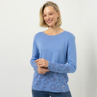 AMINATI® Pullover, langarm Rundhalsausschnitt Jacquard figurumspielend