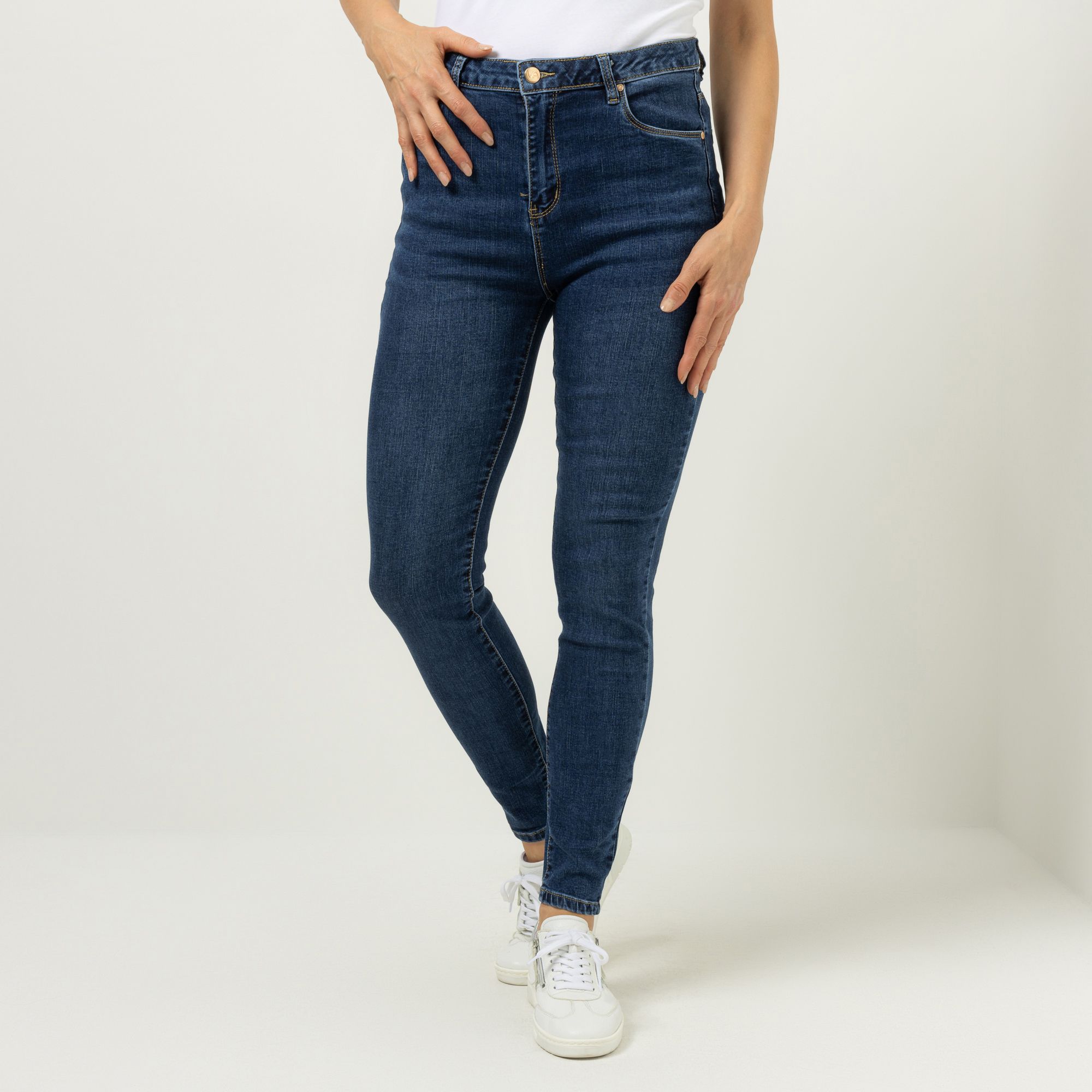 VIA MILANO Jeans knöchellang 5-Pocket-Style enge Passform