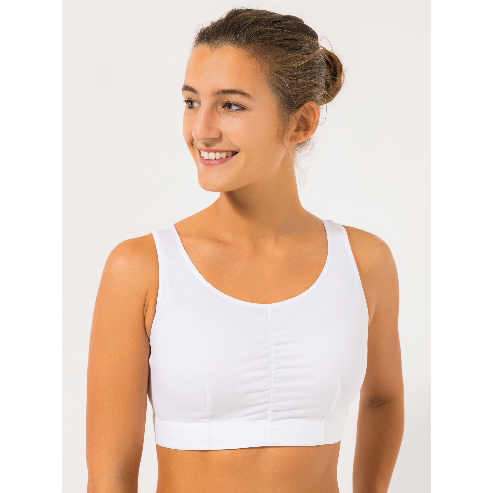 LITTLE ROSE Schlaf-BH Baumwoll-Qualität Raffung Rundhalsausschnitt