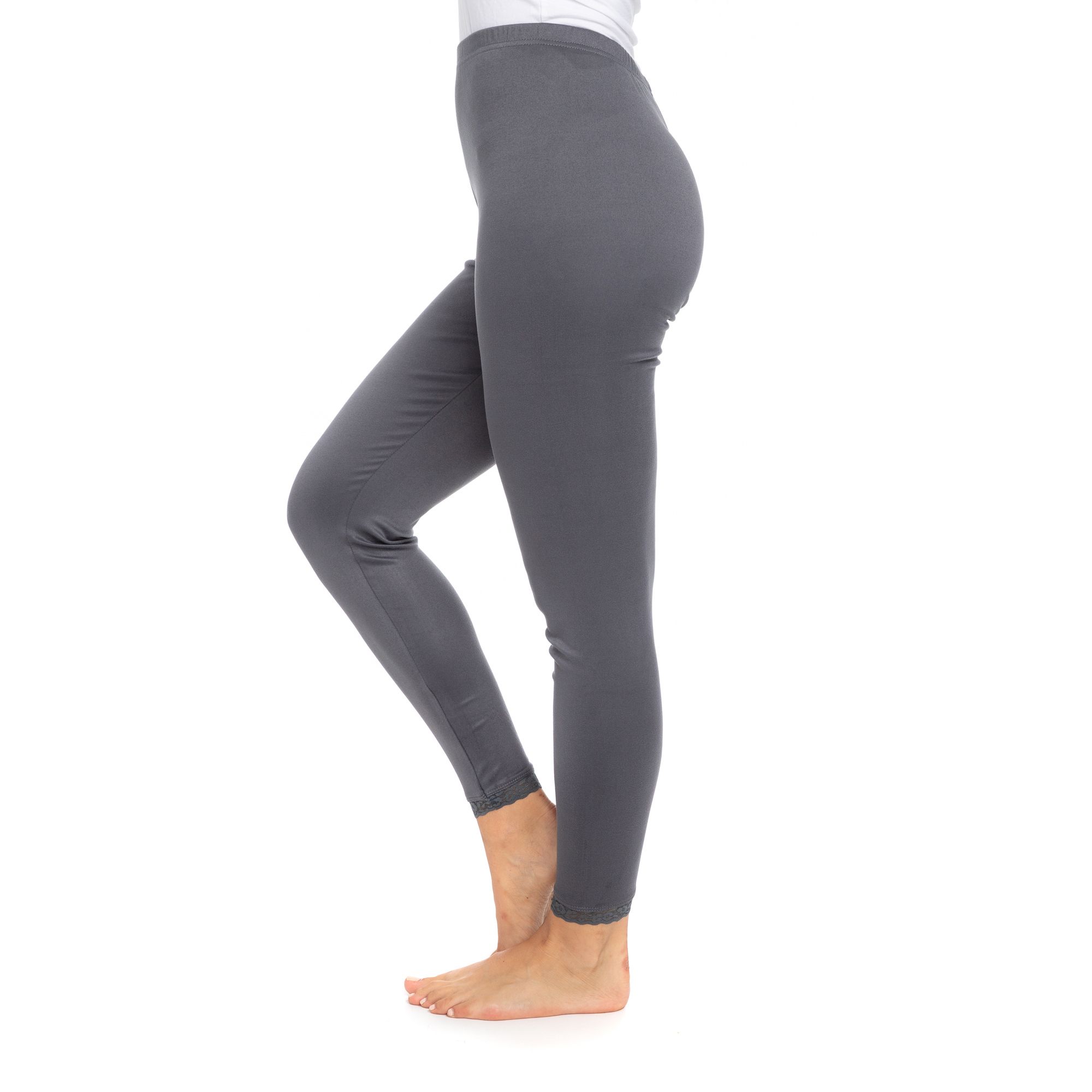 JERYMOOD HOMEWEAR Leggings Mikrofaser 1/1-Länge Spitzendetail