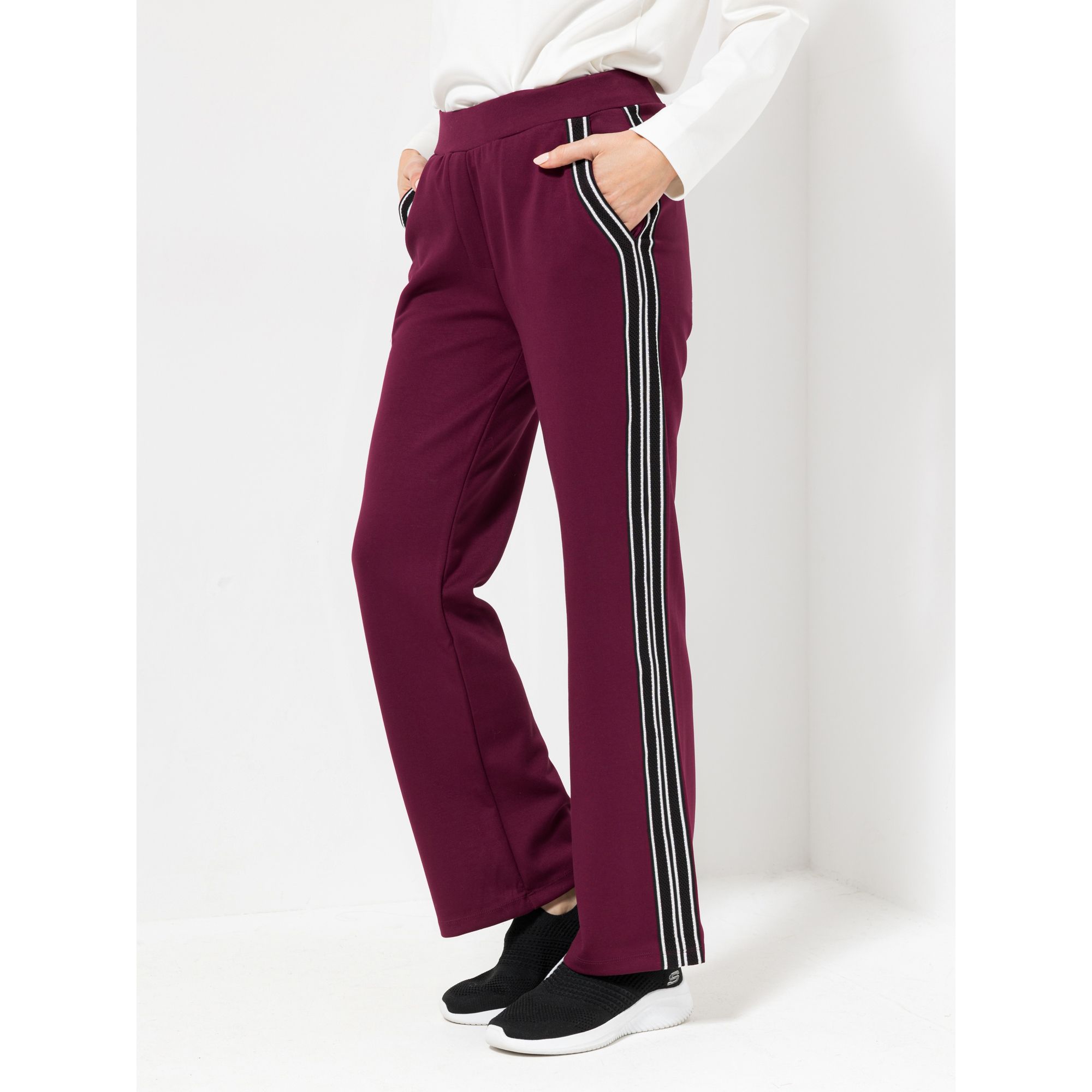 LYLA Hose, 1/1-Länge Scuba Ware Galonstreifen Flügeltaschen