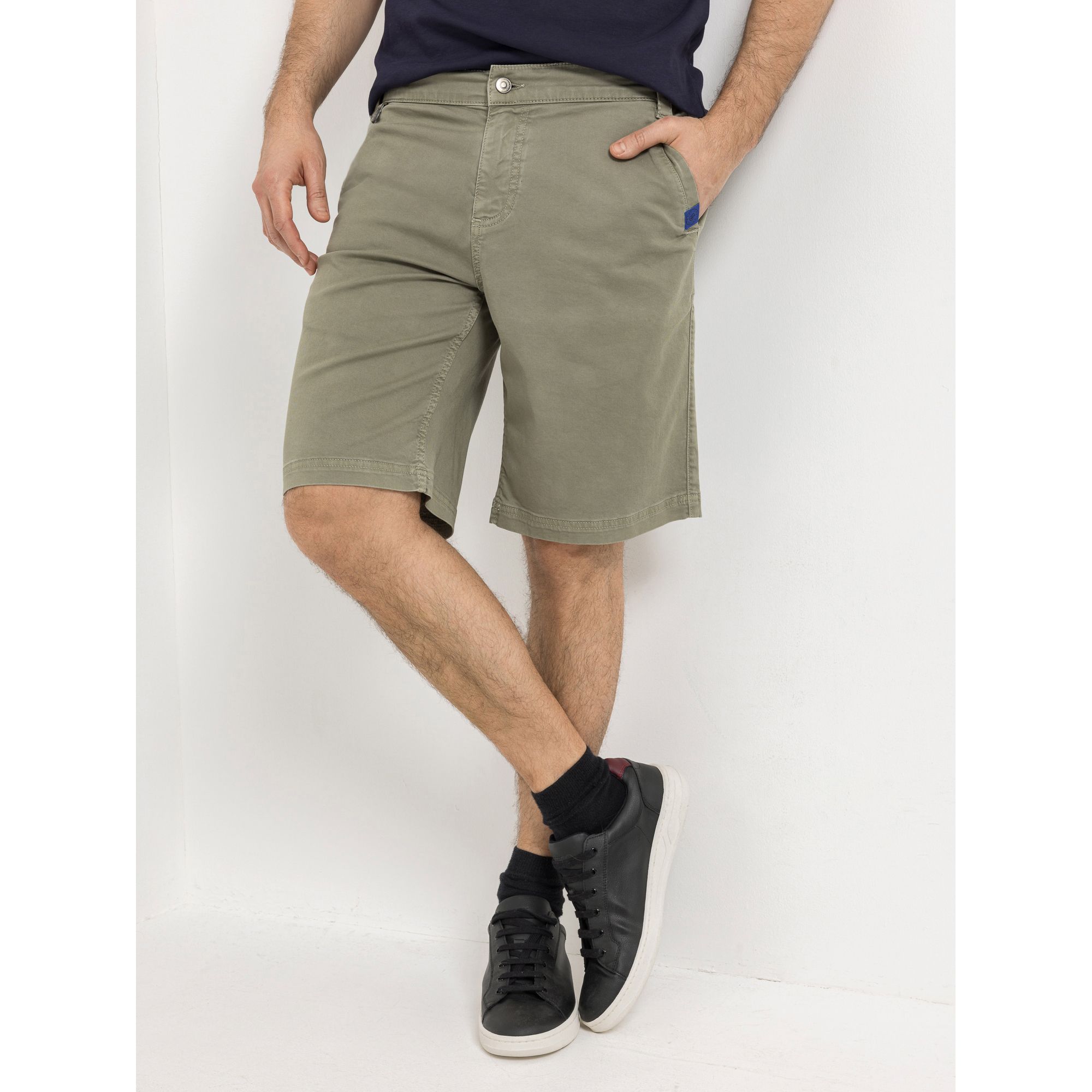 AMINATI® Herren-Bermuda Logo-Details Gürtelschlaufen elastische Ware