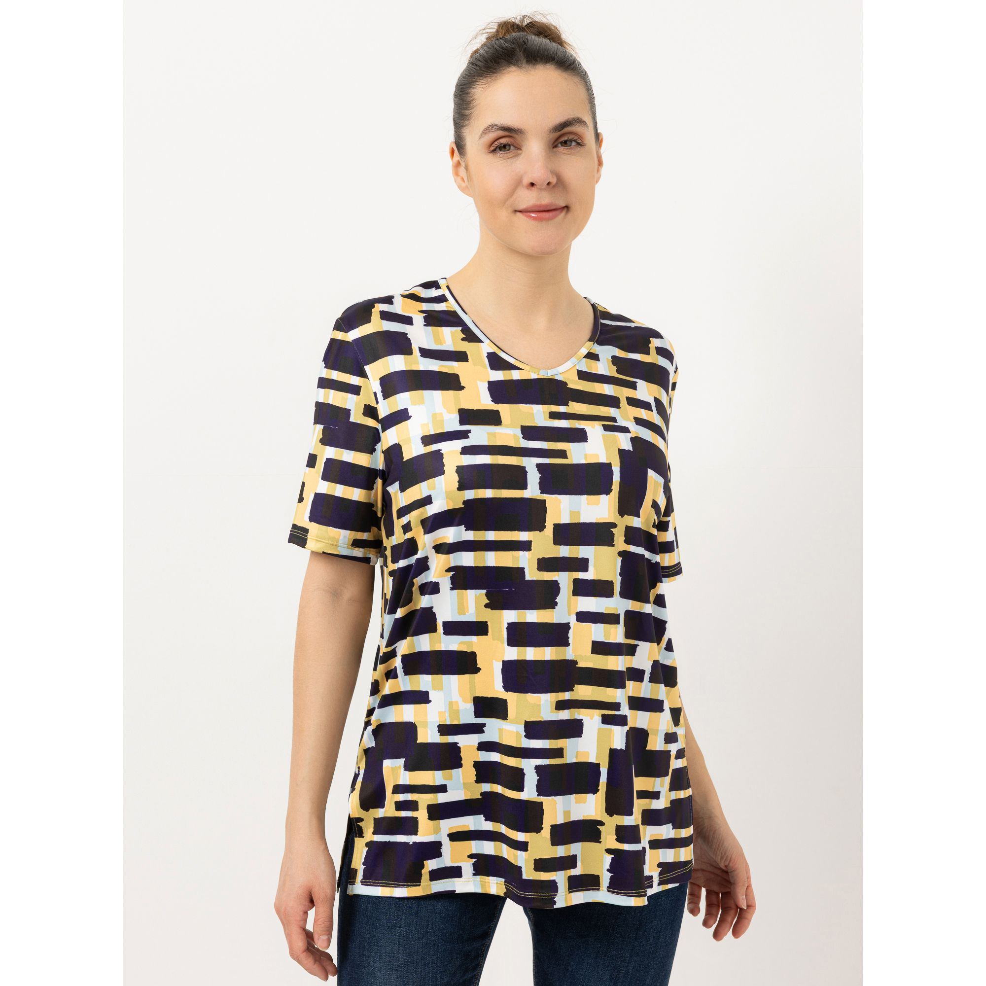 IN-PRINT Shirt 1/2-Arm V-Ausschnitt bedruckt