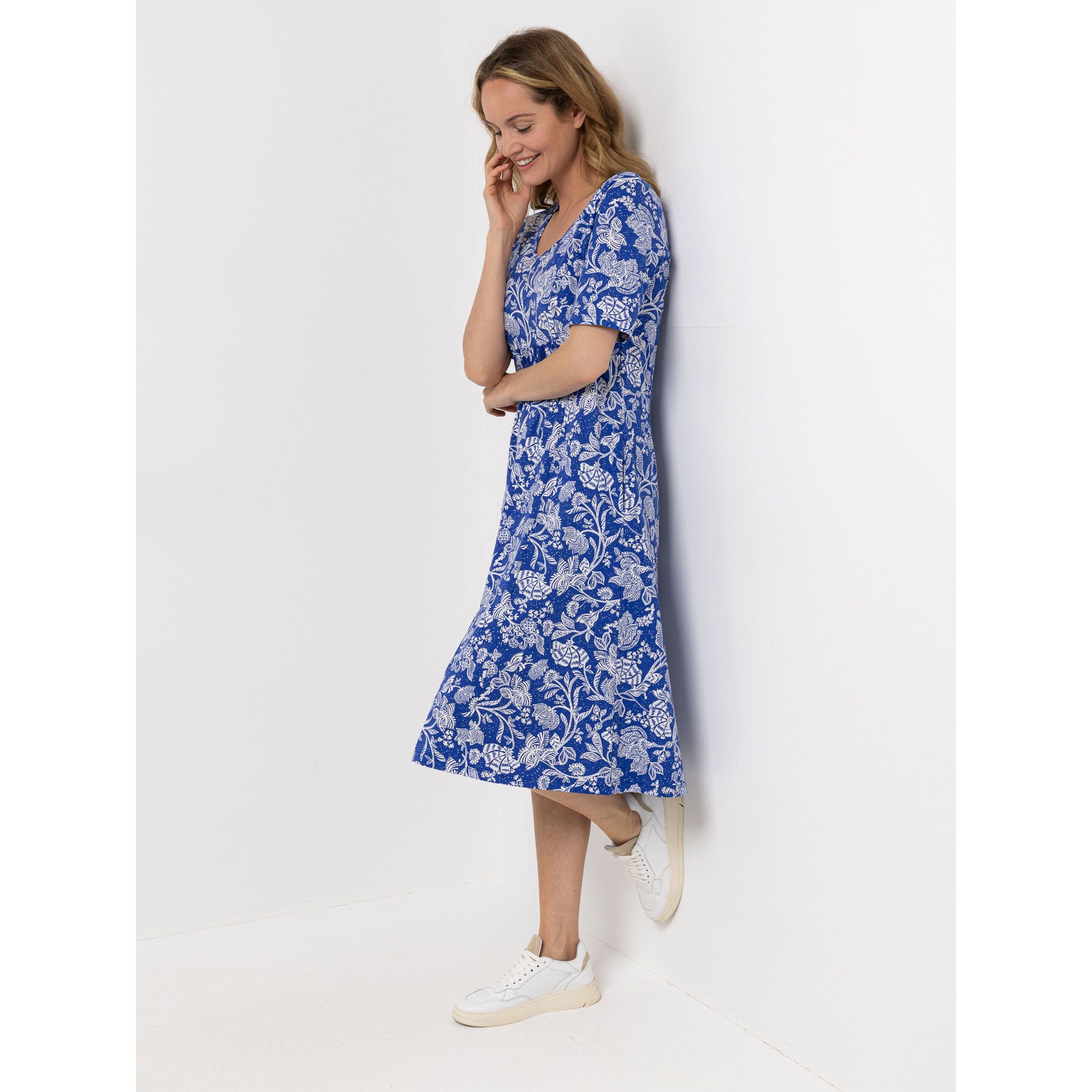 Green Cotton by Peter Hahn Kleid, 1/2-Arm Style Selma Rundhalsausschnitt