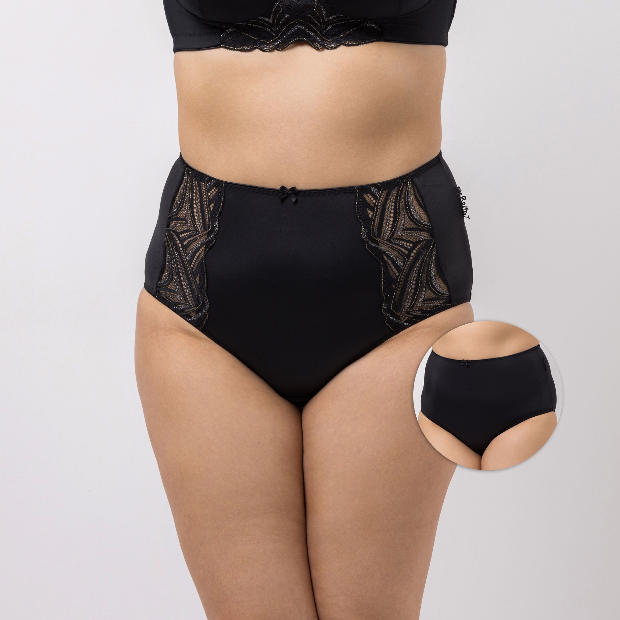 LITTLE ROSE 2 Midislips Mikrofasermischung 1x Basic 1x Spitzendetail