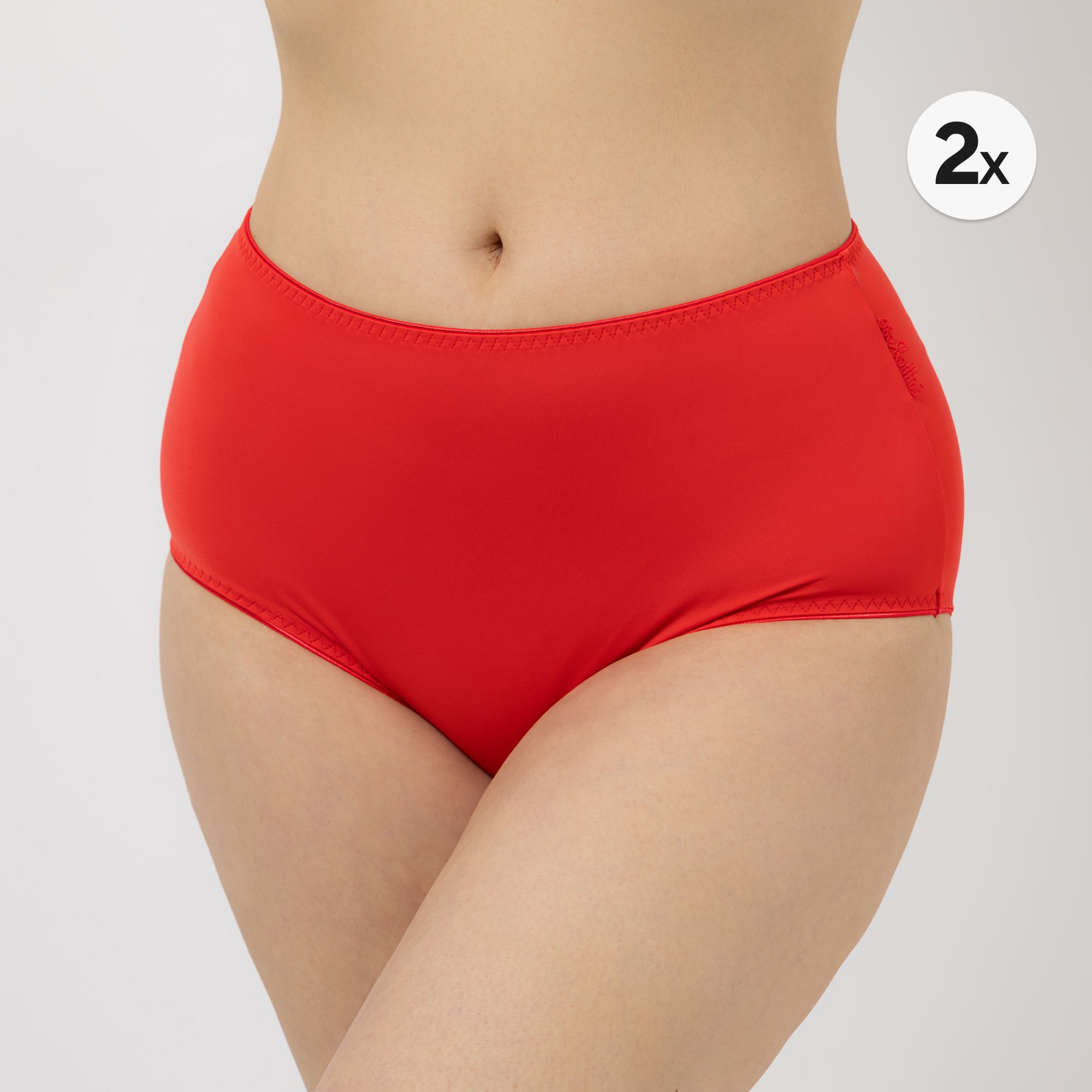 LITTLE ROSE 2 Midislips Mikrofasermischung 2x Herz- Spitzendetail