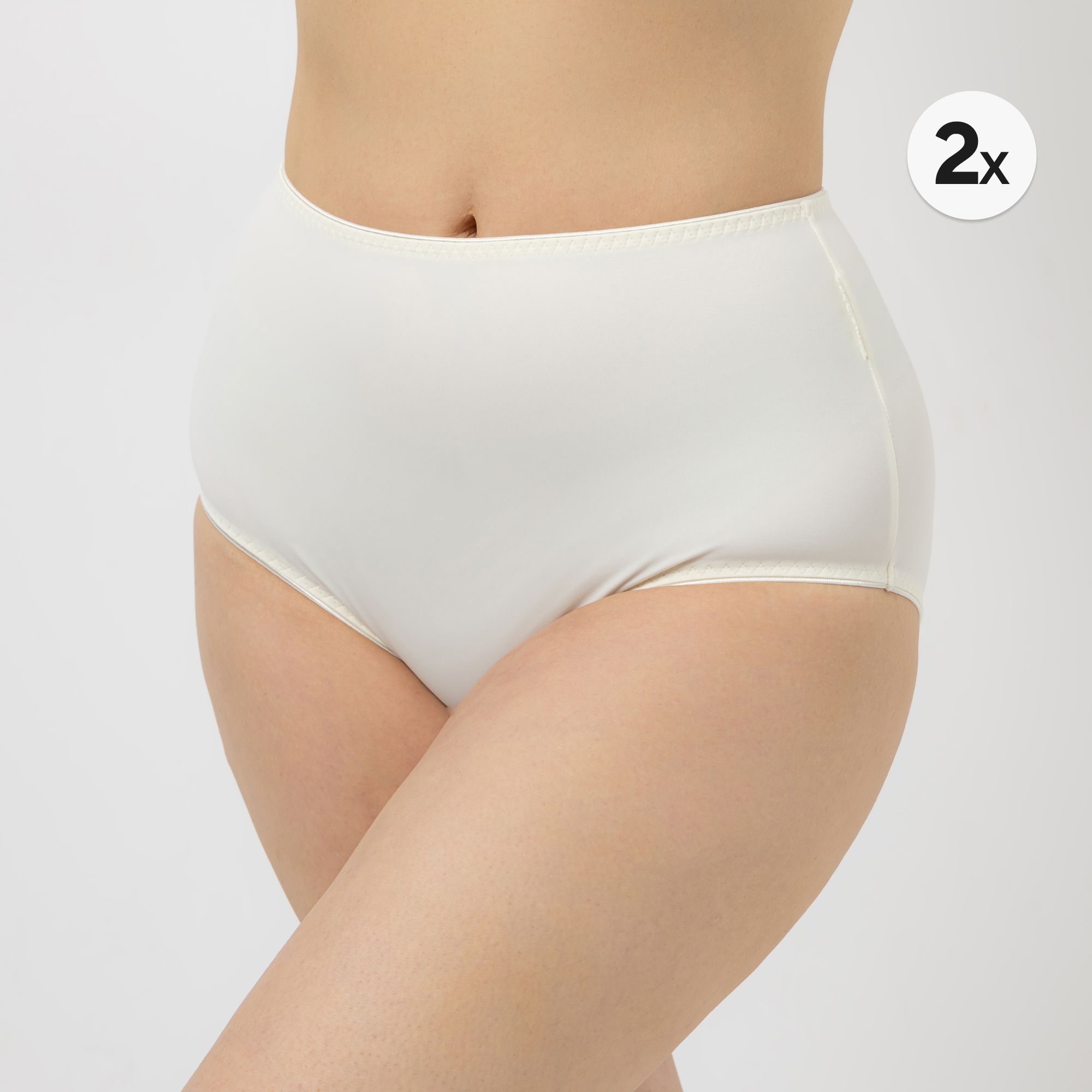 LITTLE ROSE 2 Midislips Mikrofasermischung 2x Herz- Spitzendetail