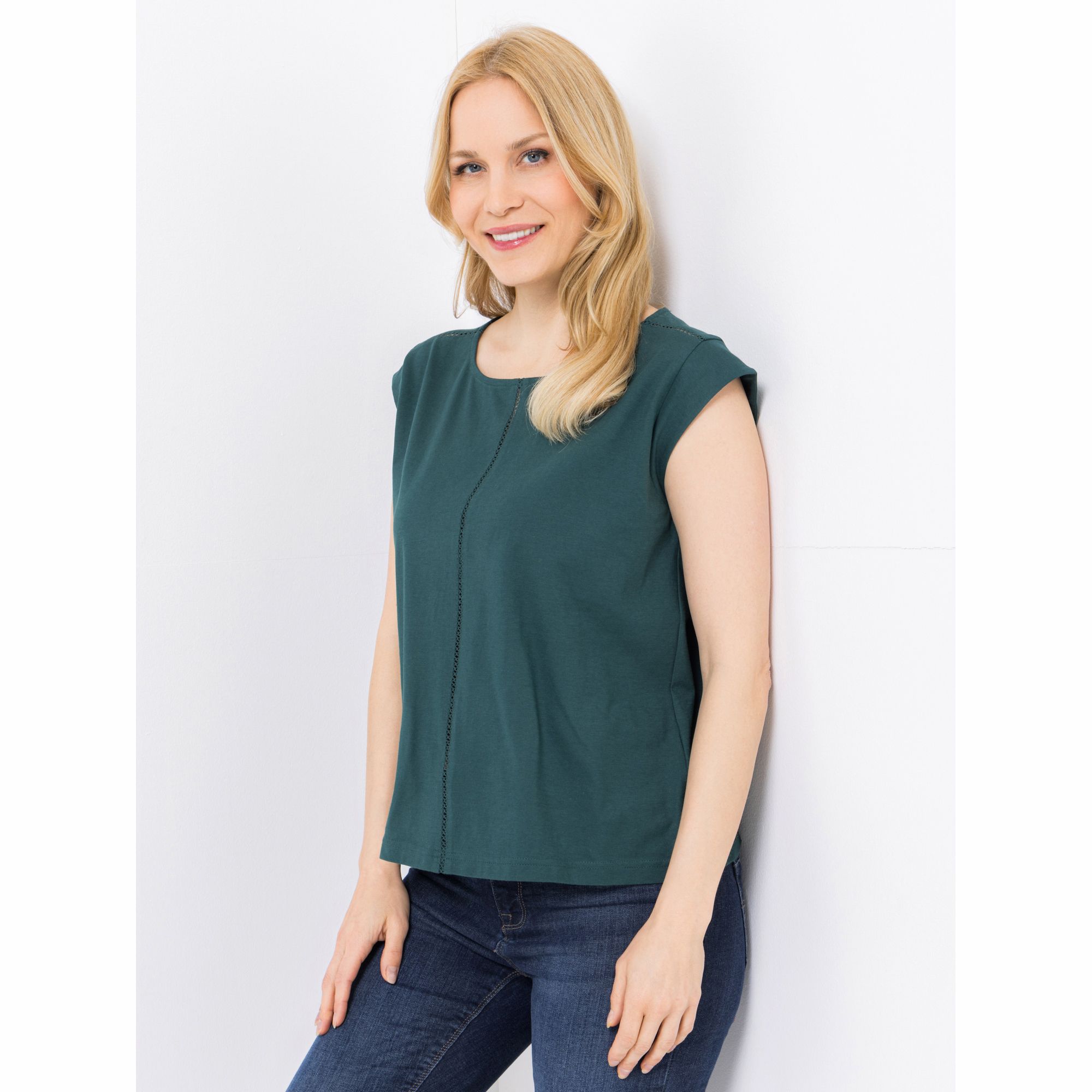 Green Cotton by Peter Hahn Shirt ohne Arm Style Anne Sofie lockere Form