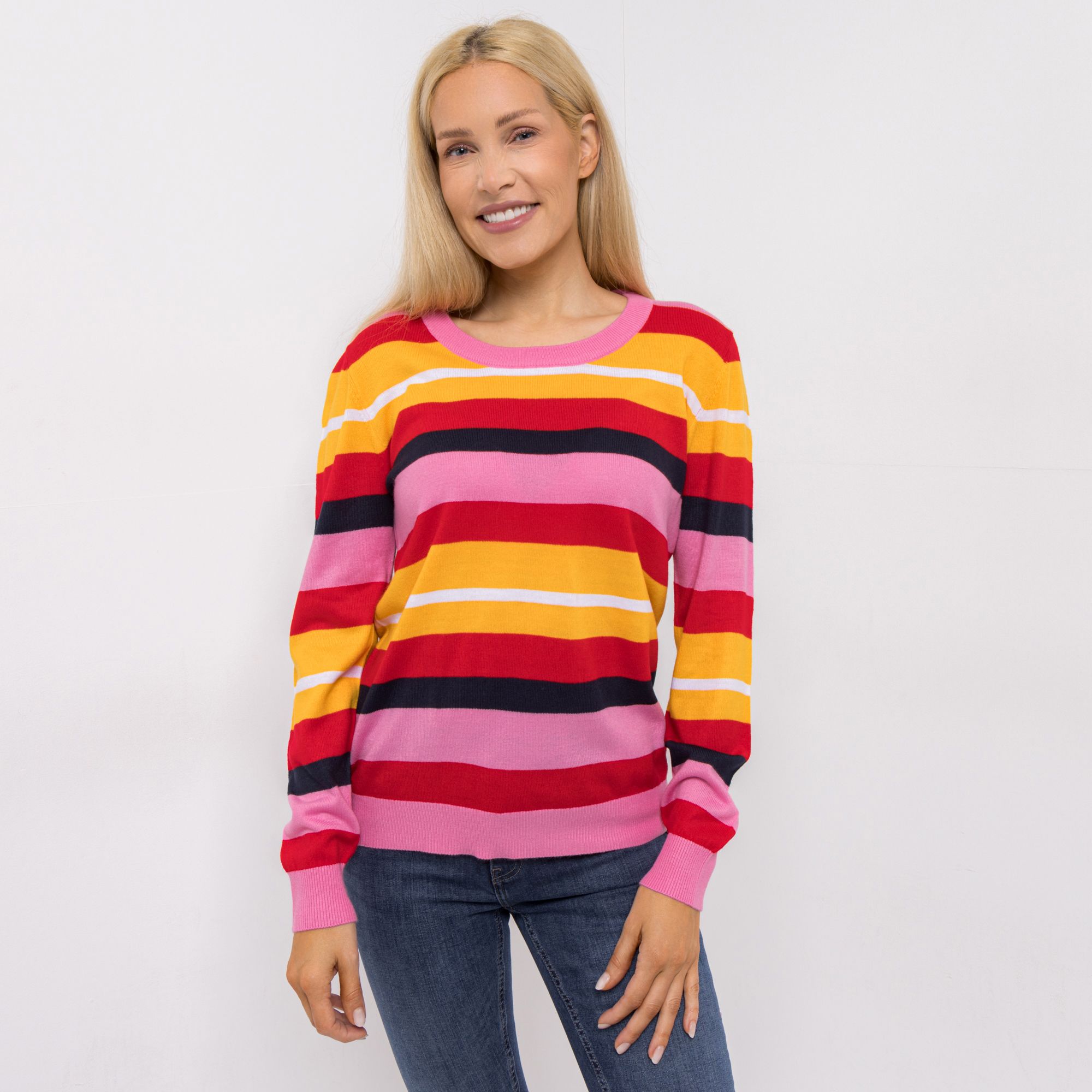 CASHMASOFT Pullover Rundhalsausschnitt Cashmeregriff Rippbundabschlüsse