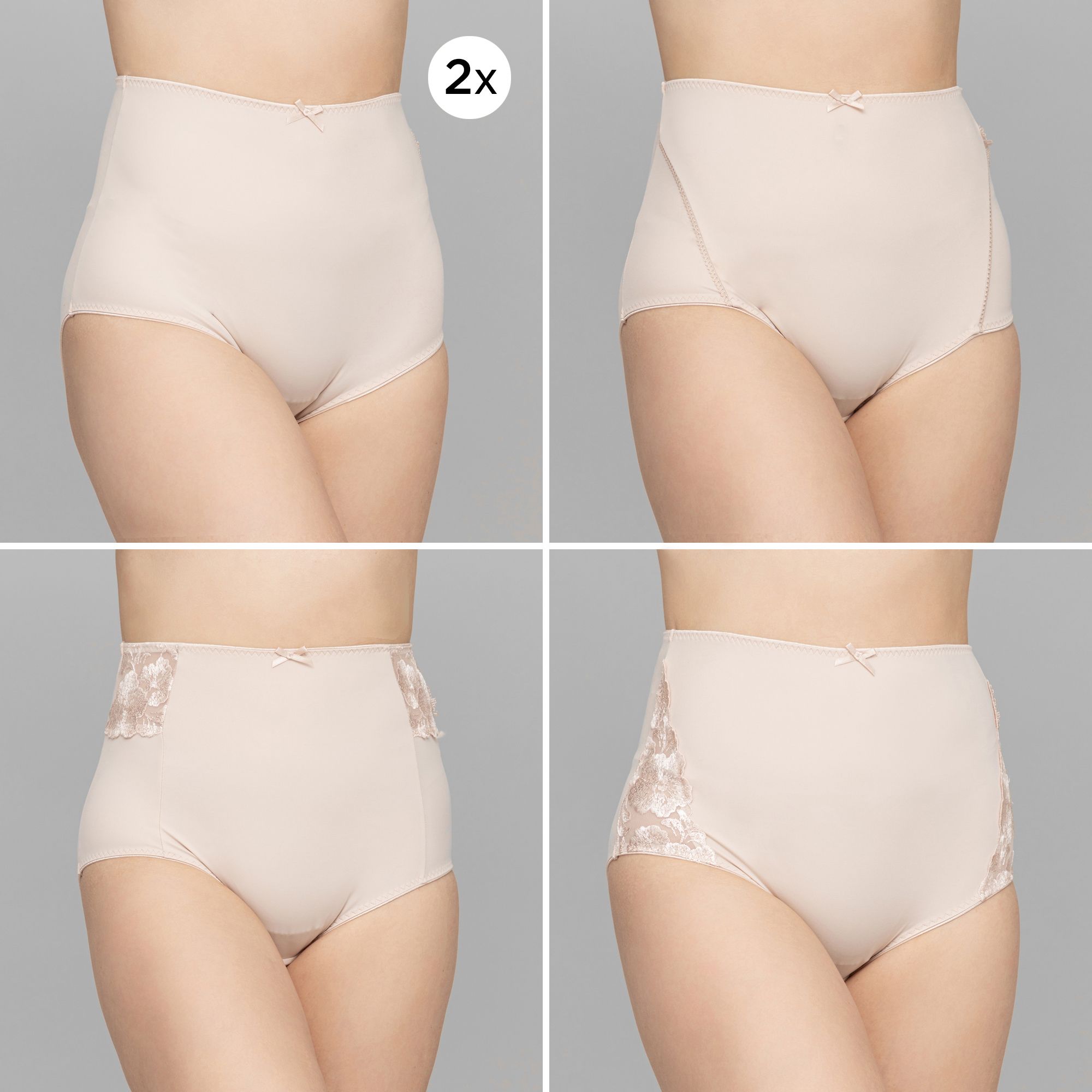 LITTLE ROSE 5 Maxislips Mikrofasermischung Stickerei und Basic