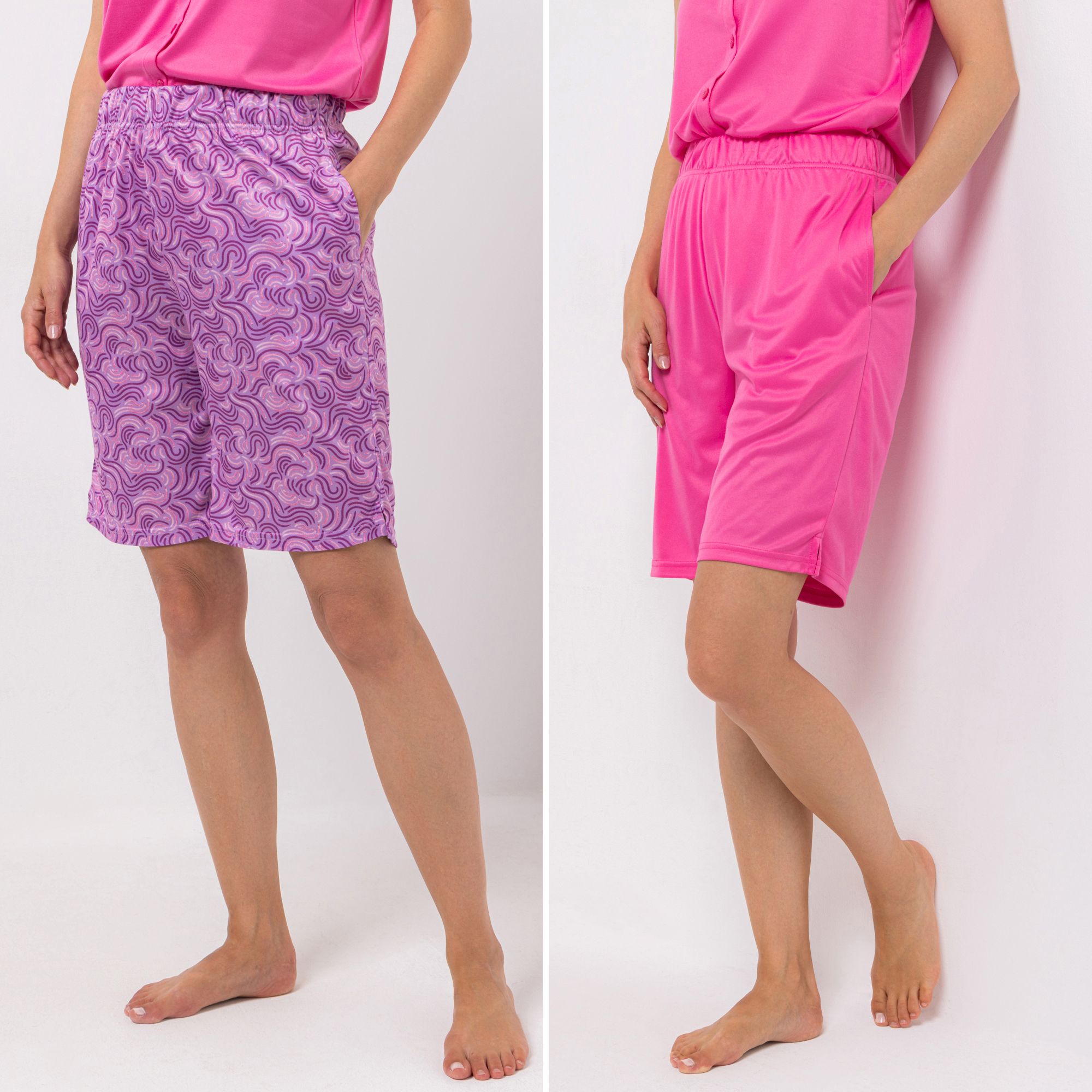 JERYMOOD HOMEWEAR 2 Shorts, Bermuda Mikrofaser Gesäßtasche uni & bedruckt