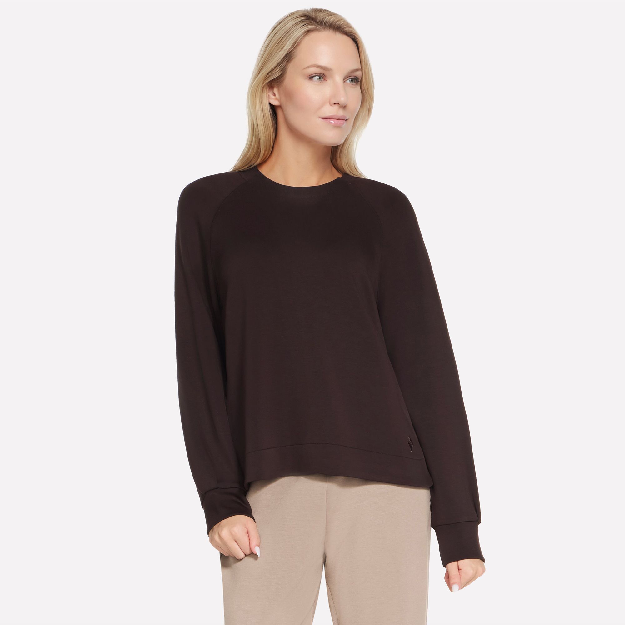 SKECHERS Damen-Sweatshirt Skechluxe Elevate 1/1-Arm Rundhalsausschnitt