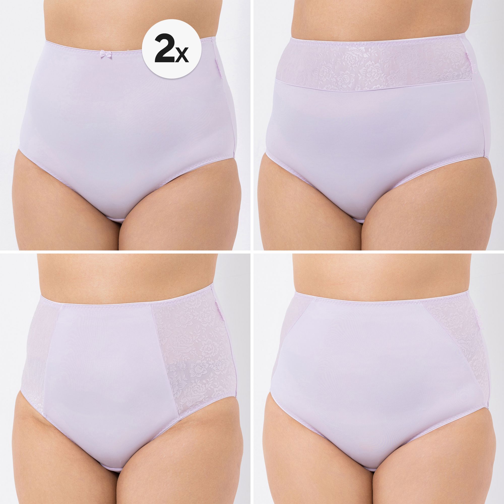 LITTLE ROSE 5 Maxislips Mikrofasermischung 2 x Basic 3 x Jacquard
