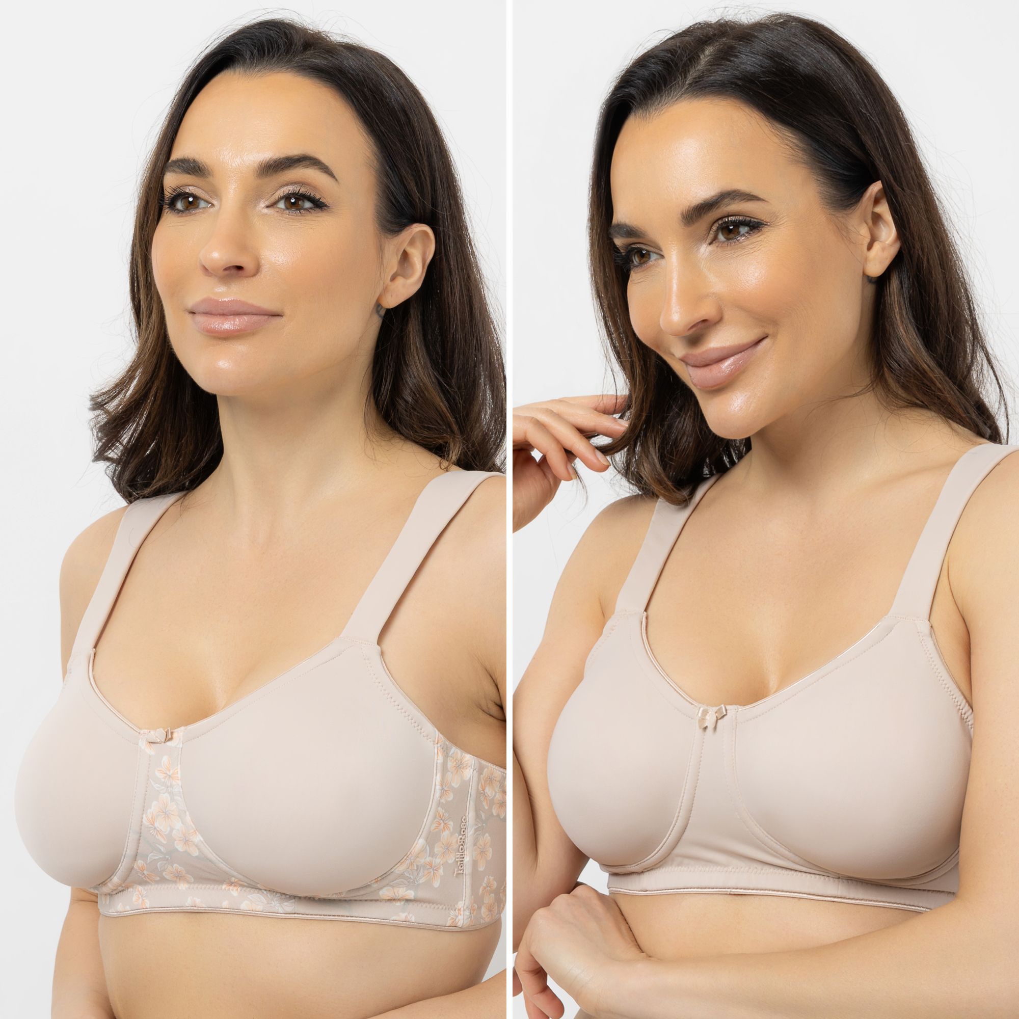 LITTLE ROSE 2 Gelstütz BHs Mikrofasermischung uni & bedruckt florales Design