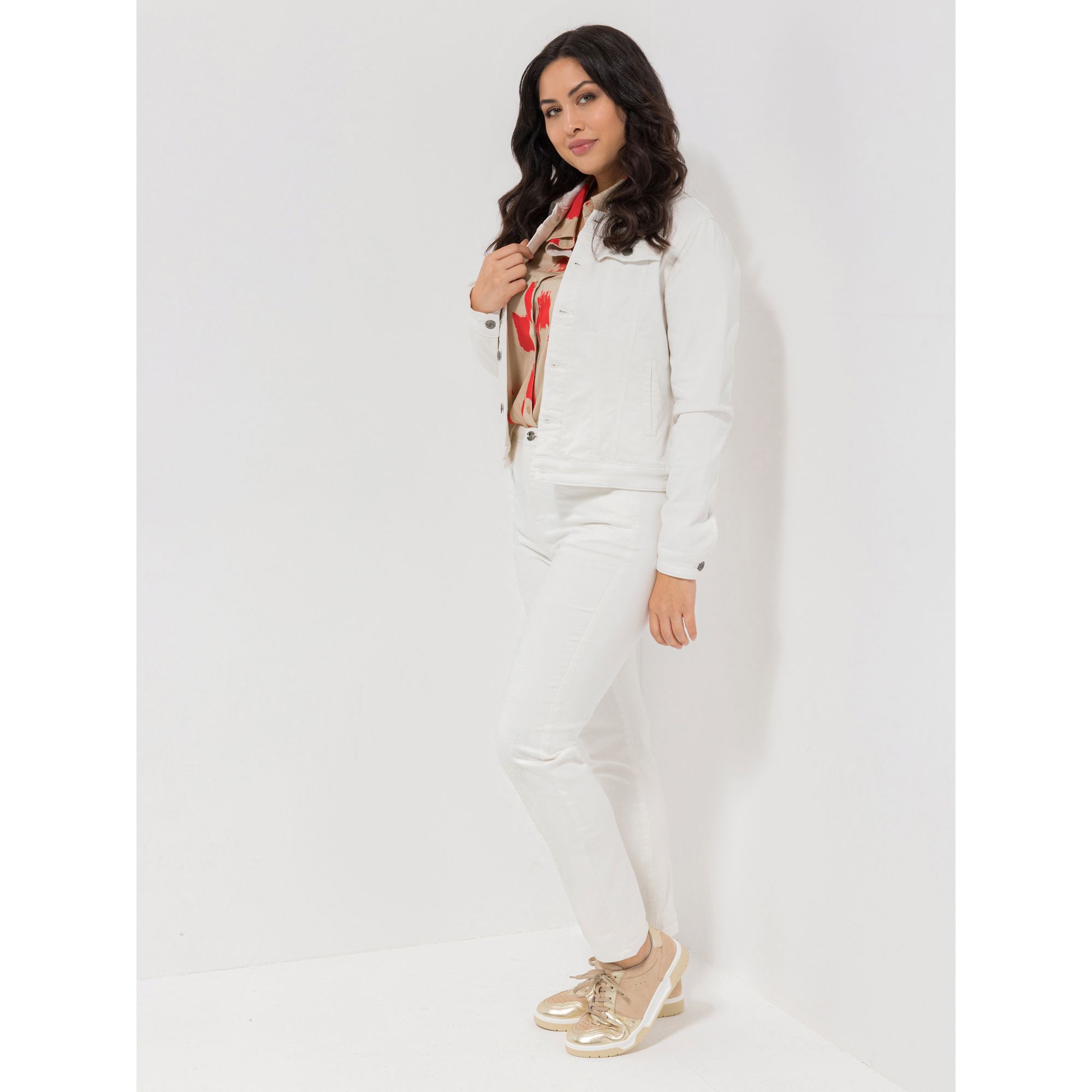 VIA MILANO Jeanshose 5 Pocket Style knöchellang schmales Bein