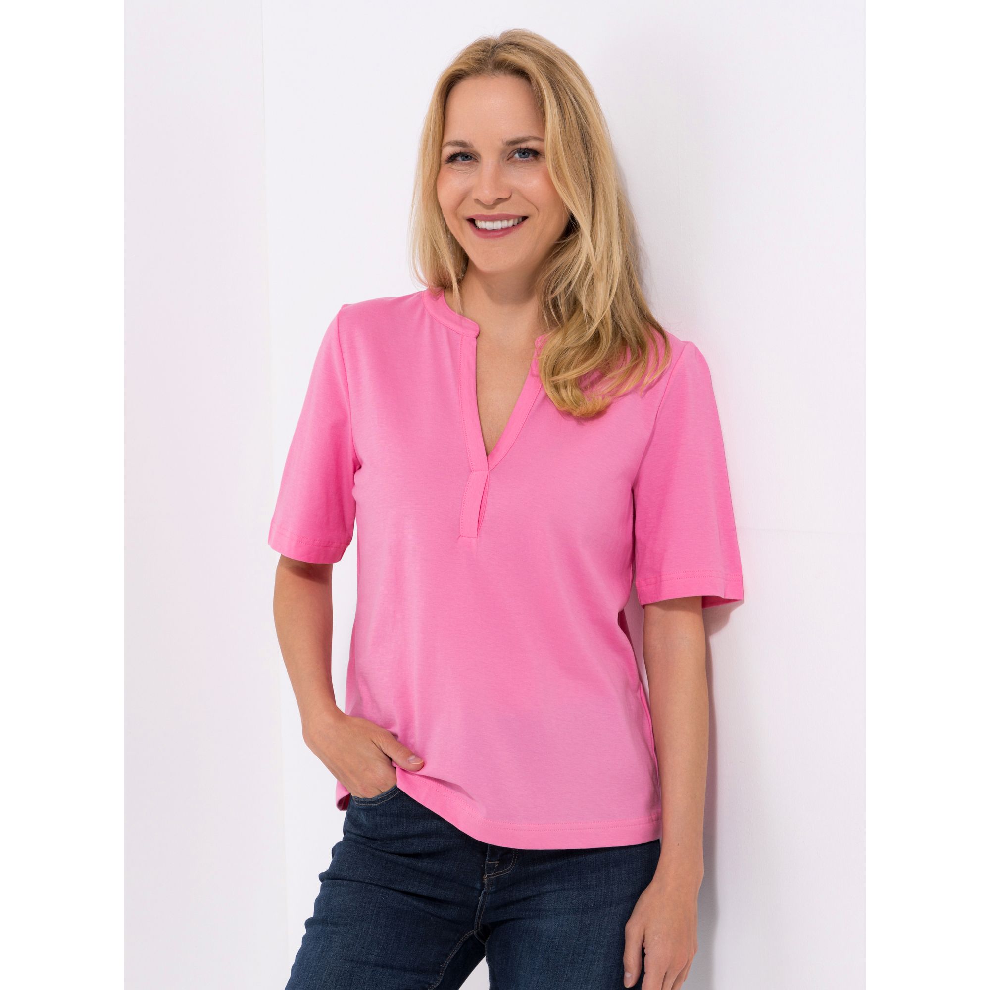 Green Cotton by Peter Hahn Shirt, 1/2-Arm Style Sine figurmumspielend