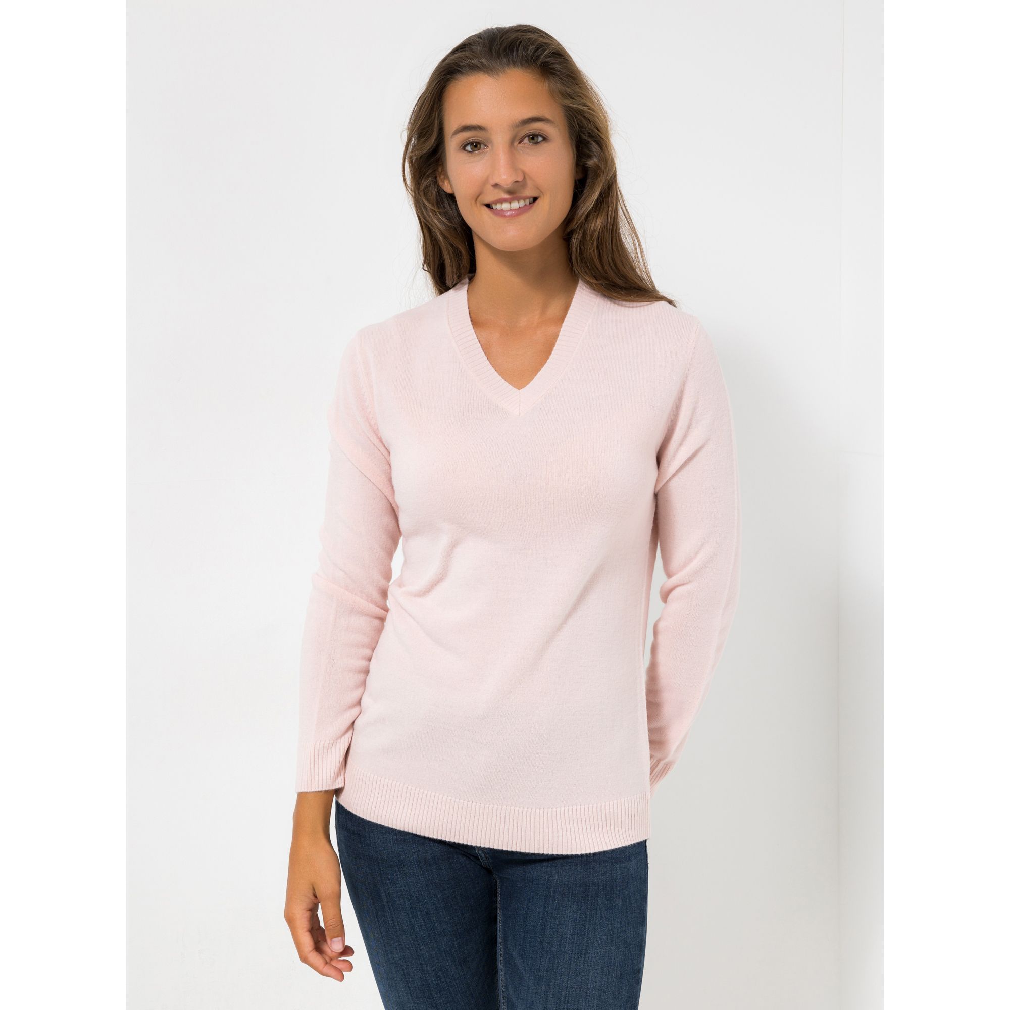 CASHMASOFT Pullover, 1/1-Arm V-Ausschnitt Cashmeregriff Figurumspielend