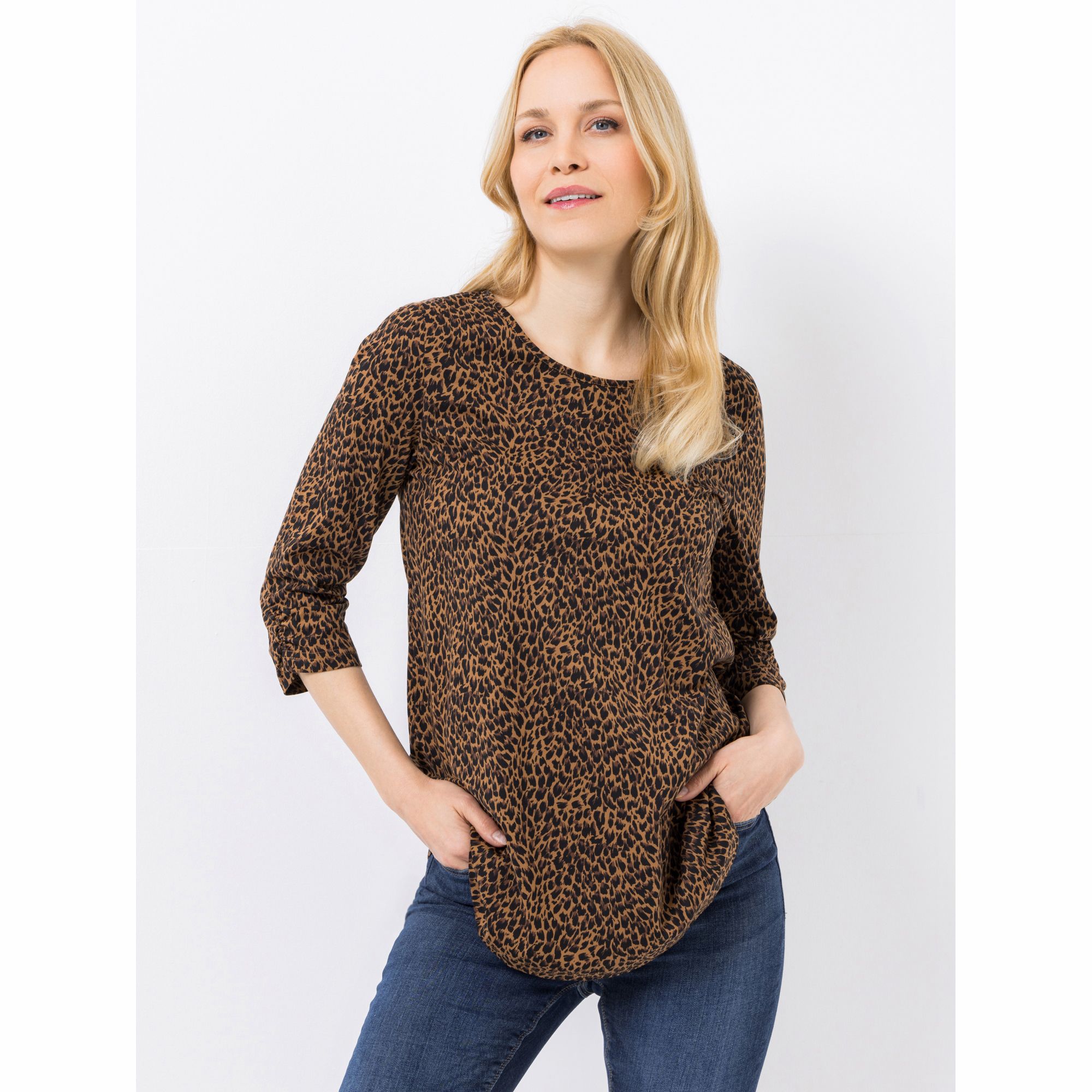 Green Cotton by Peter Hahn Longshirt, 3/4-Arm Style Filippa Rundhalsausschnitt