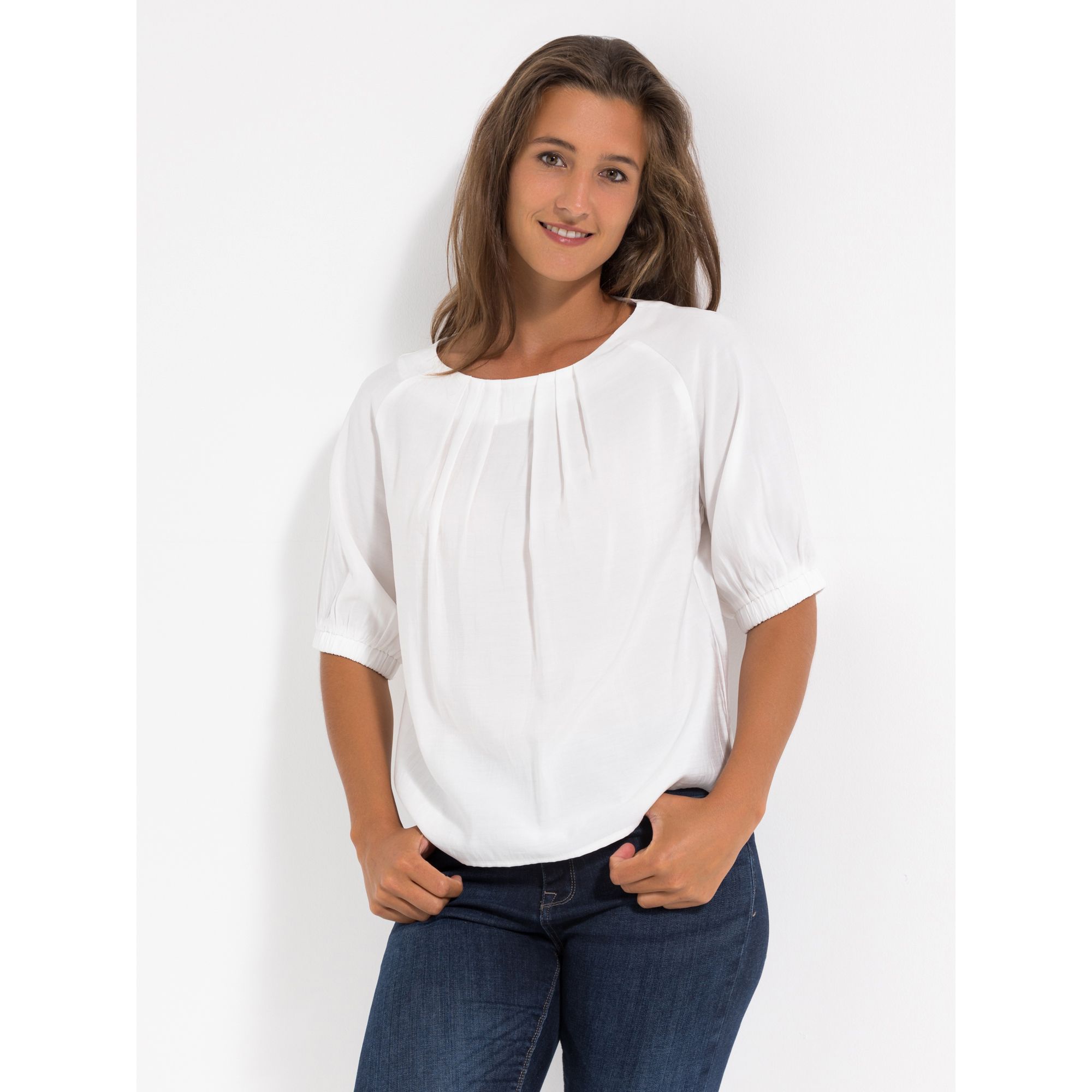LOVELY SISTERS® Bluse, 1/2-Arm Rundhalsausschnitt Raglanärmel Kontrast ...