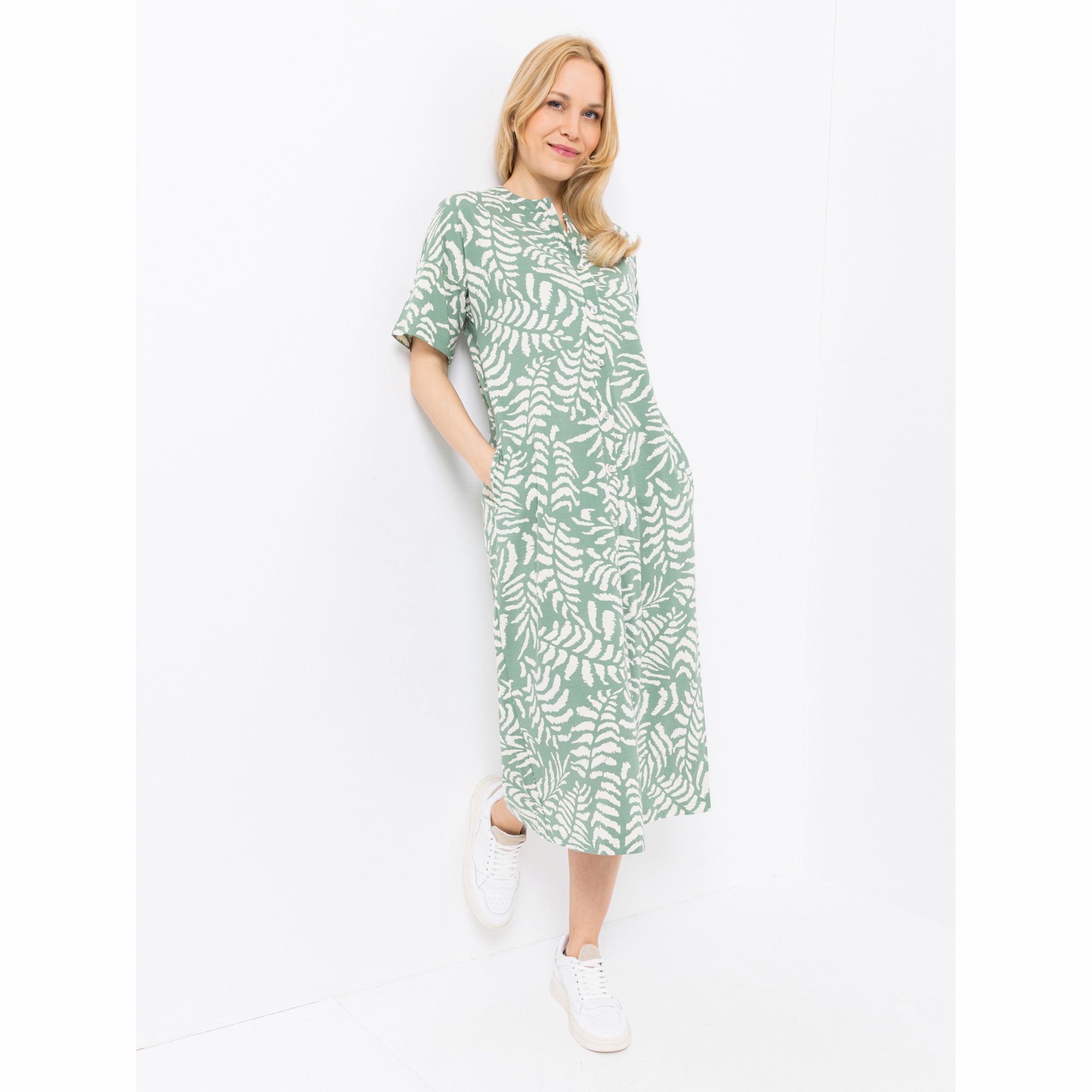 Green Cotton by Peter Hahn Kleid, 1/2-Arm Style Dorthe Knopfleiste