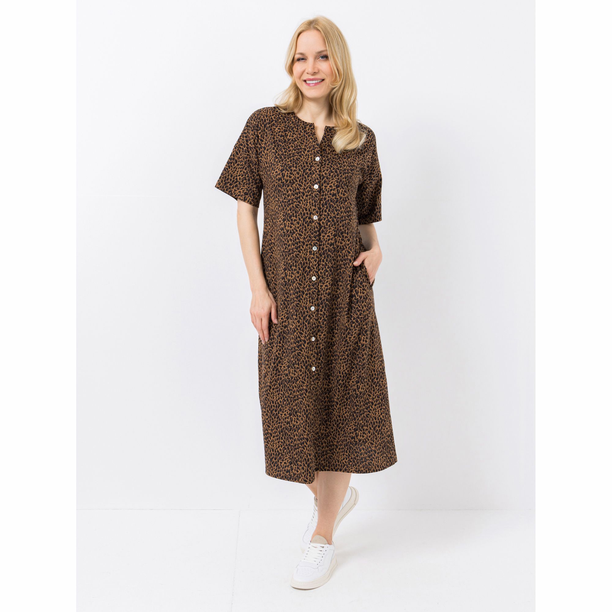 Green Cotton by Peter Hahn Kleid, 1/2-Arm Style Dorthe Knopfleiste