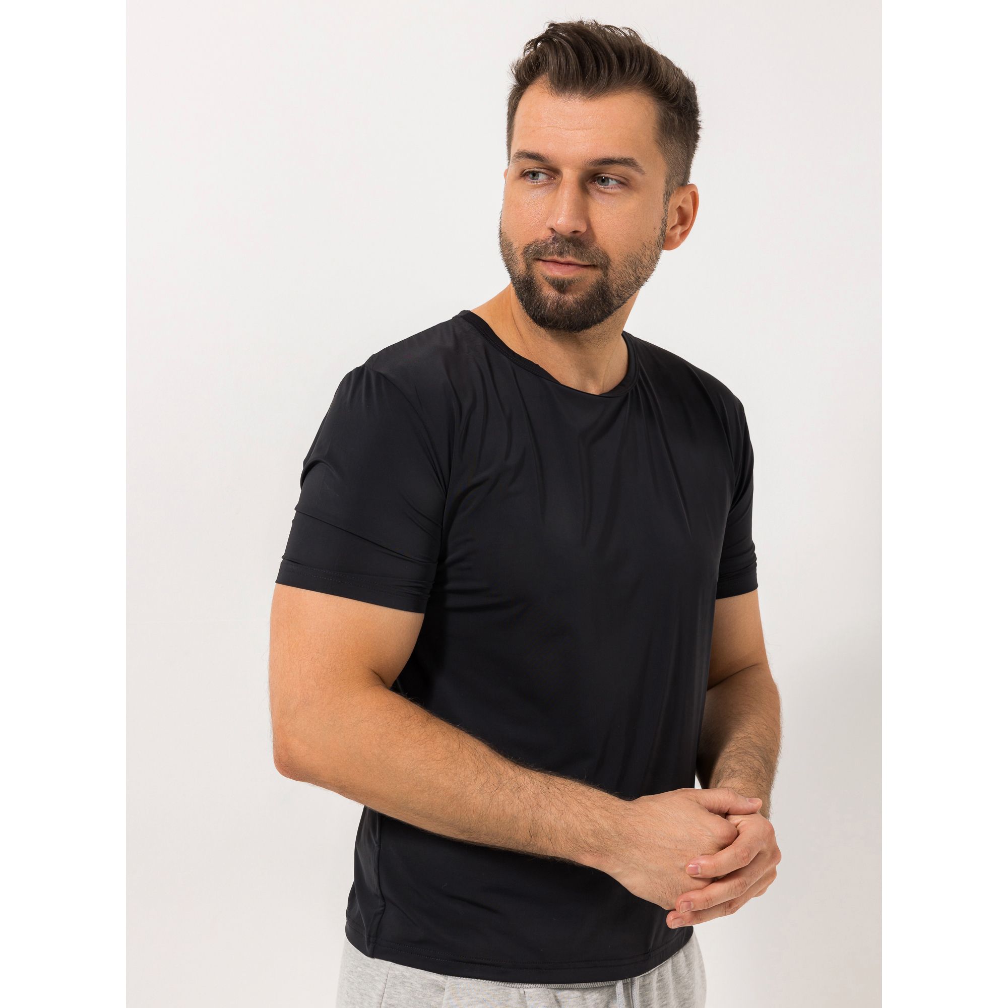 MEN'S TOUCH Shirt, 1/2-Arm Mikrofasermischung Cooling-Funktion schmale Passform