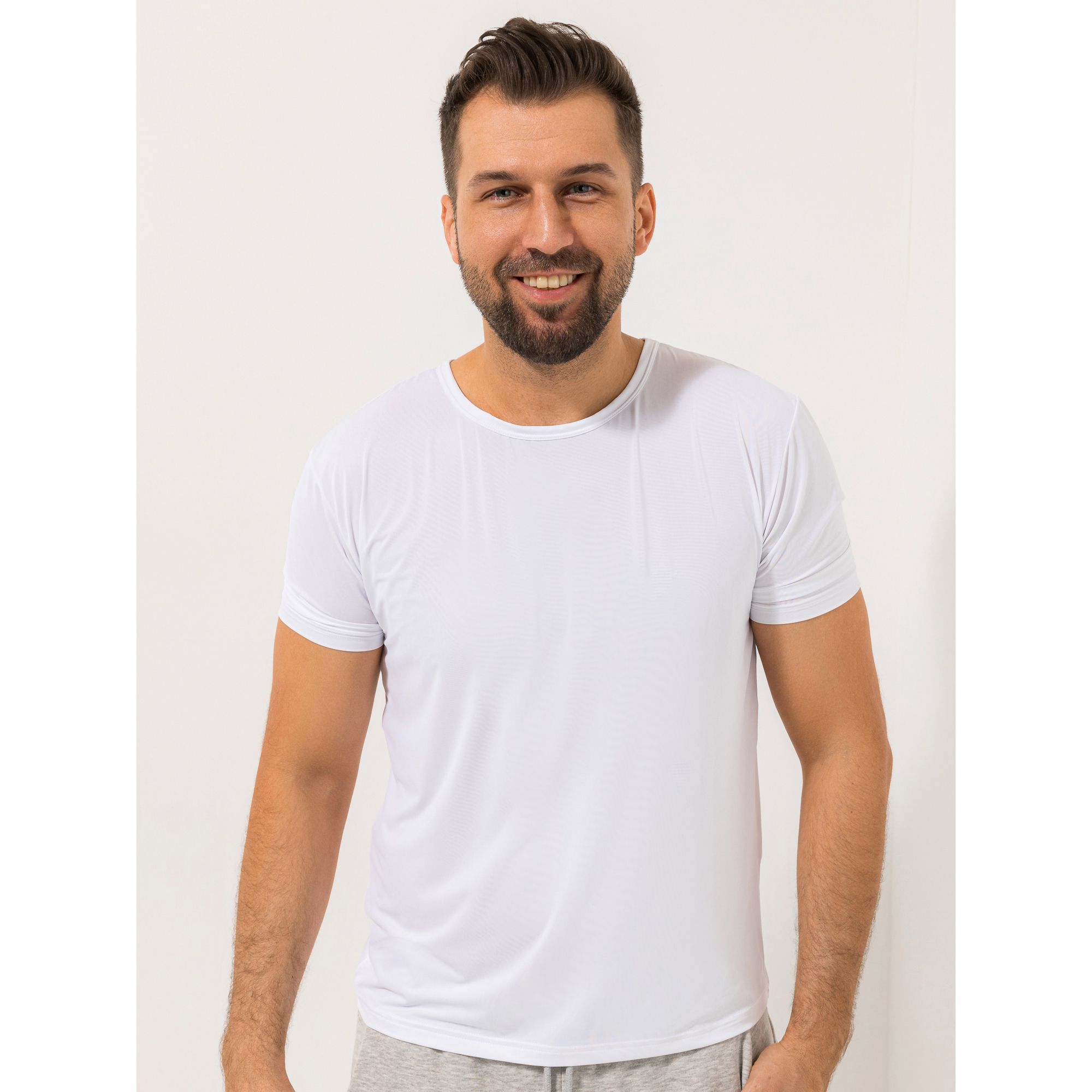 MEN'S TOUCH Shirt, 1/2-Arm Mikrofasermischung Cooling-Funktion schmale Passform