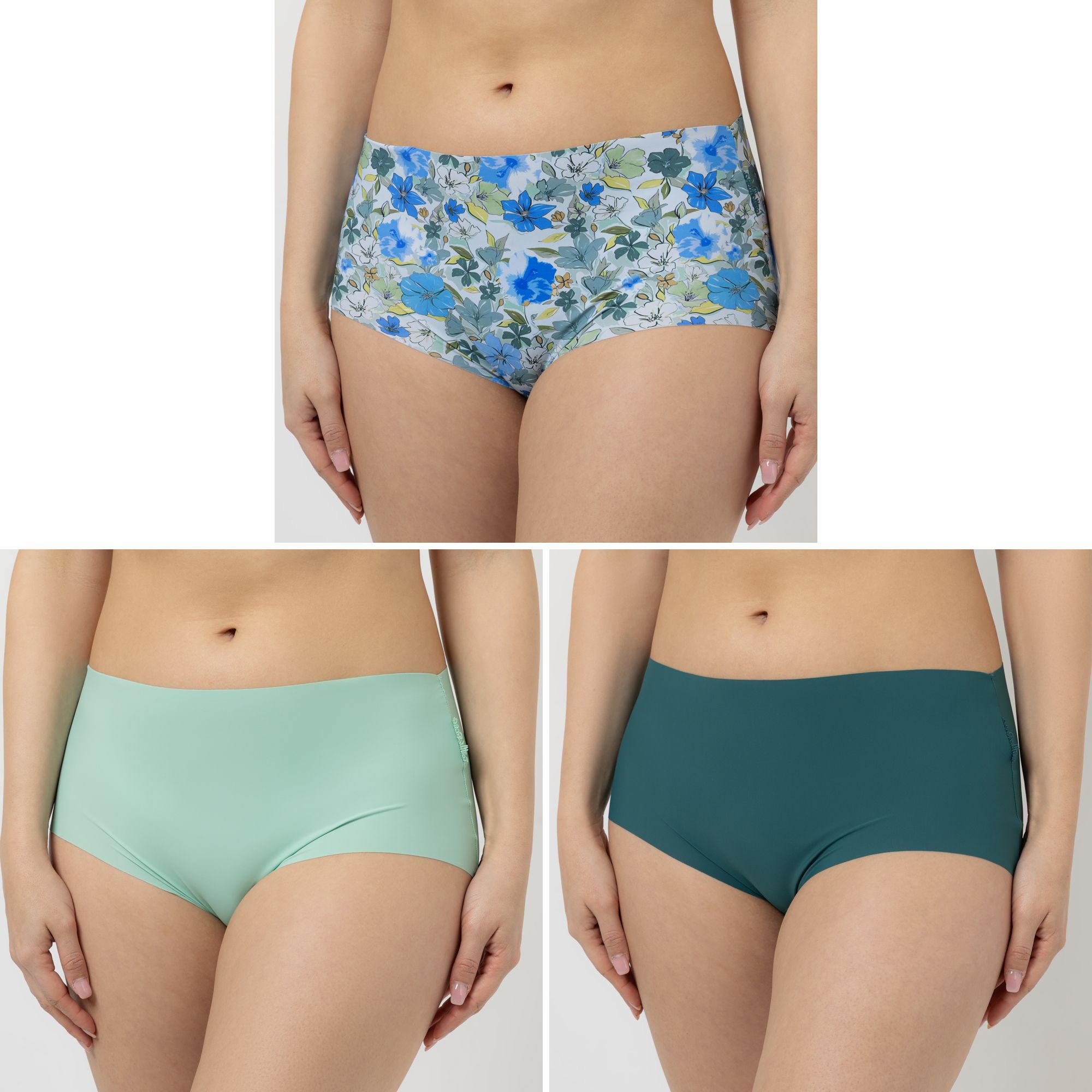 LITTLE ROSE 3 Maxislips 1x bedruckt 2x uni