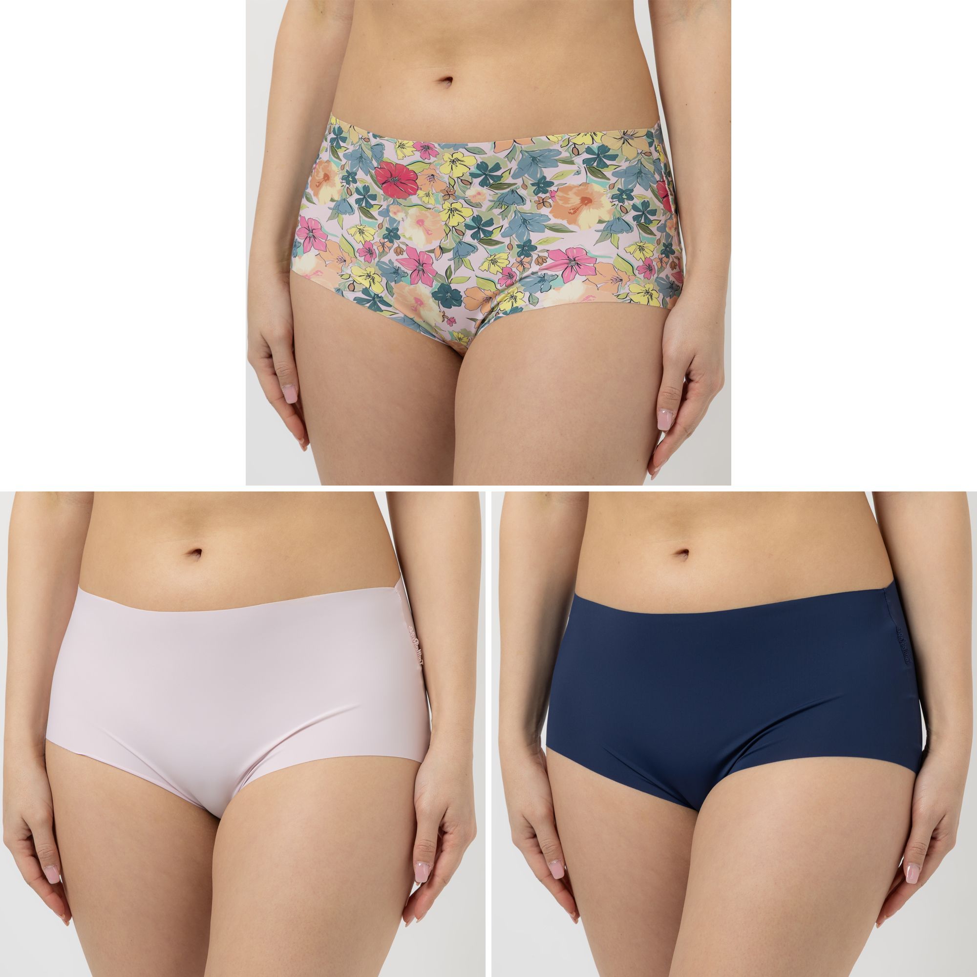 LITTLE ROSE 3 Maxislips 1x bedruckt 2x uni