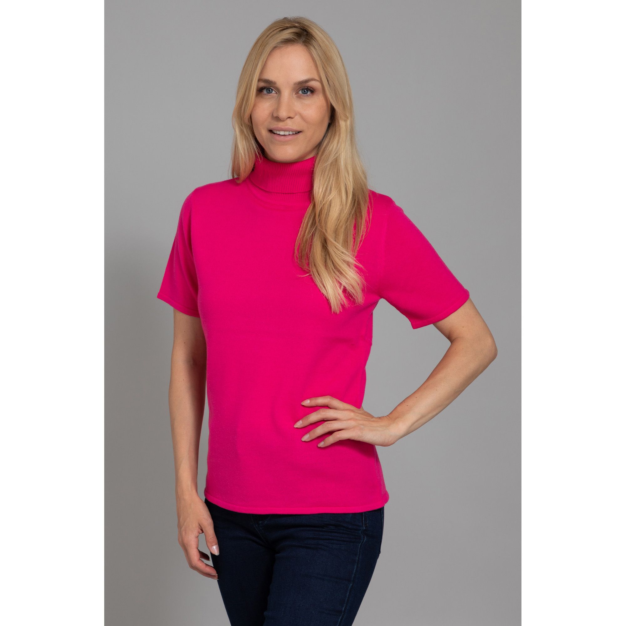 Rosa Rollkragenpullover Pullover Qvc De