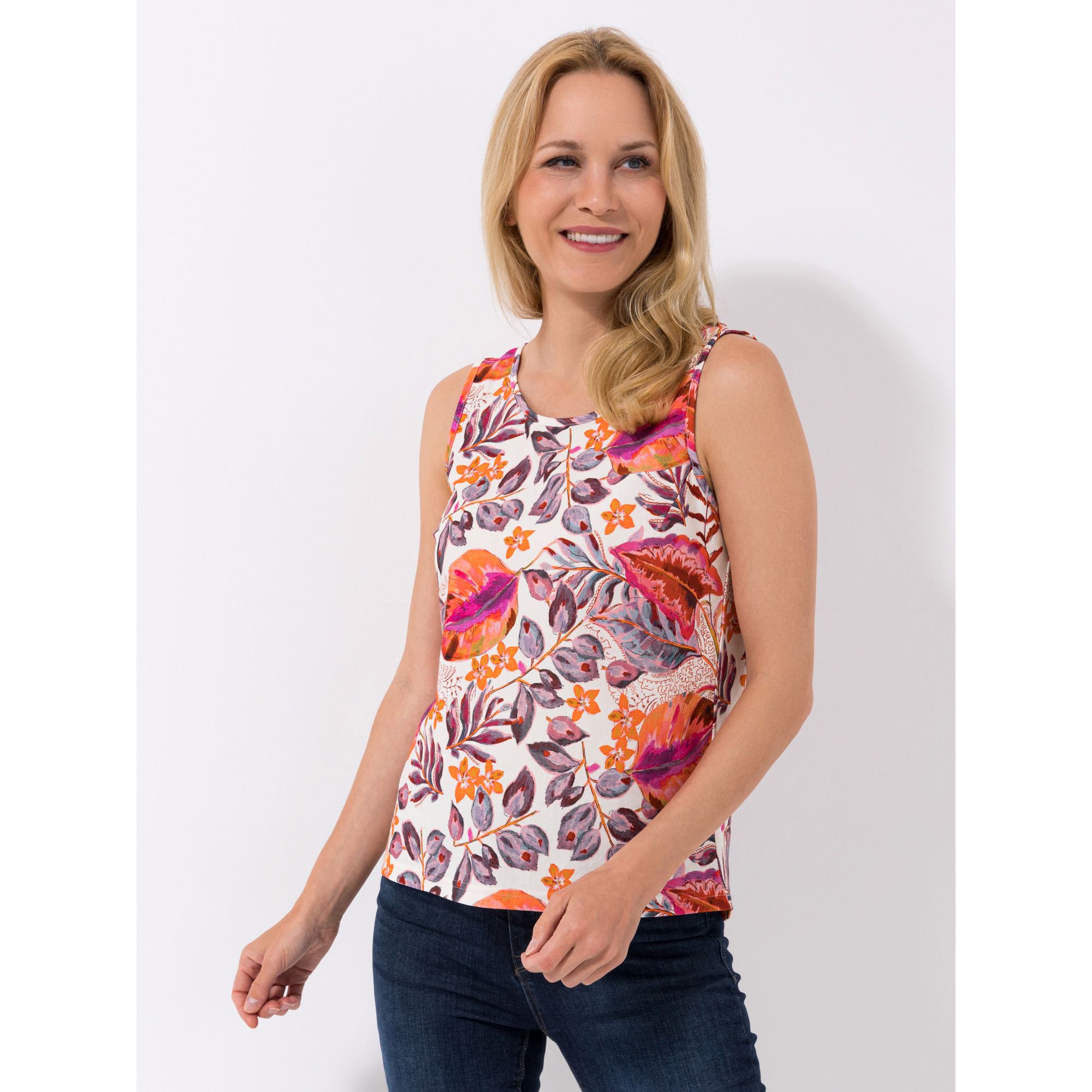 Green Cotton by Peter Hahn Shirt, ohne Arm Style Wilma Rundhalsausschnitt