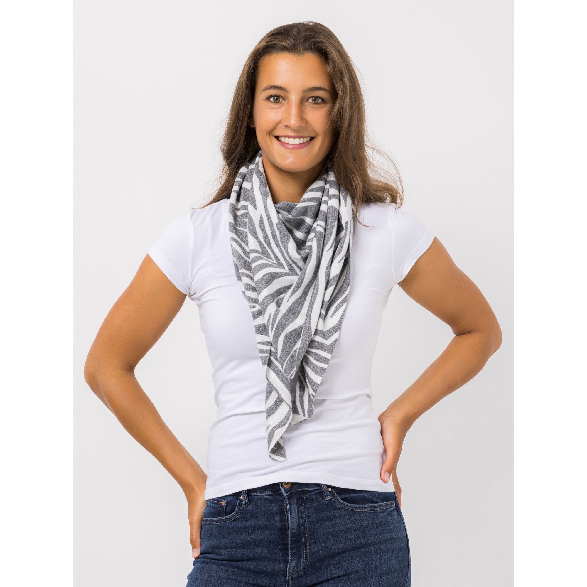 VIA MILANO Dreiecksschal Rollkante Made in Italy