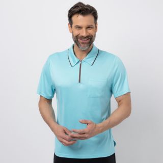 MEN'S TOUCH Polo-Shirt, 1/2-Arm Mikrofaser Seitennahtschlitze Brusttasche