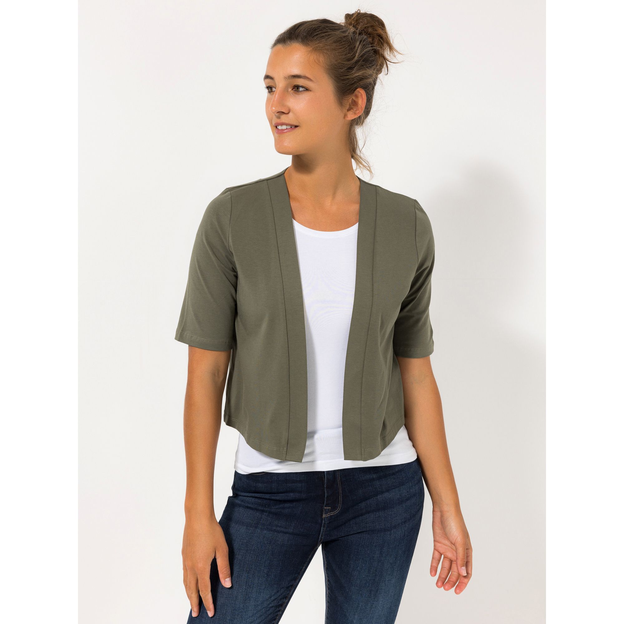 DENIM & CO. Bolero 1/2-Arm offene Front kurze Form