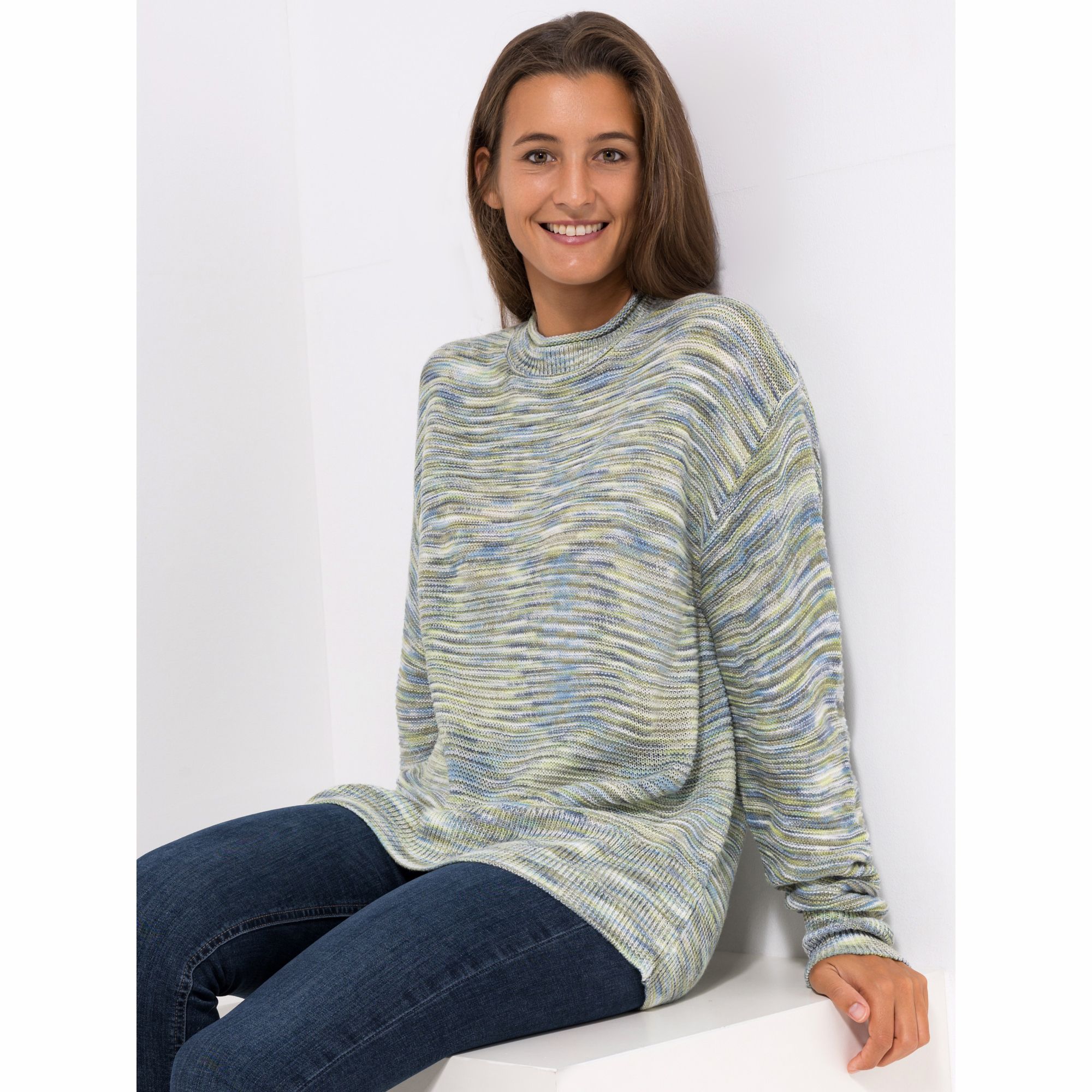 CASHMASOFT Pullover, 1/1-Arm Cashmeregriff Rundhalsausschnitt figurumspielend