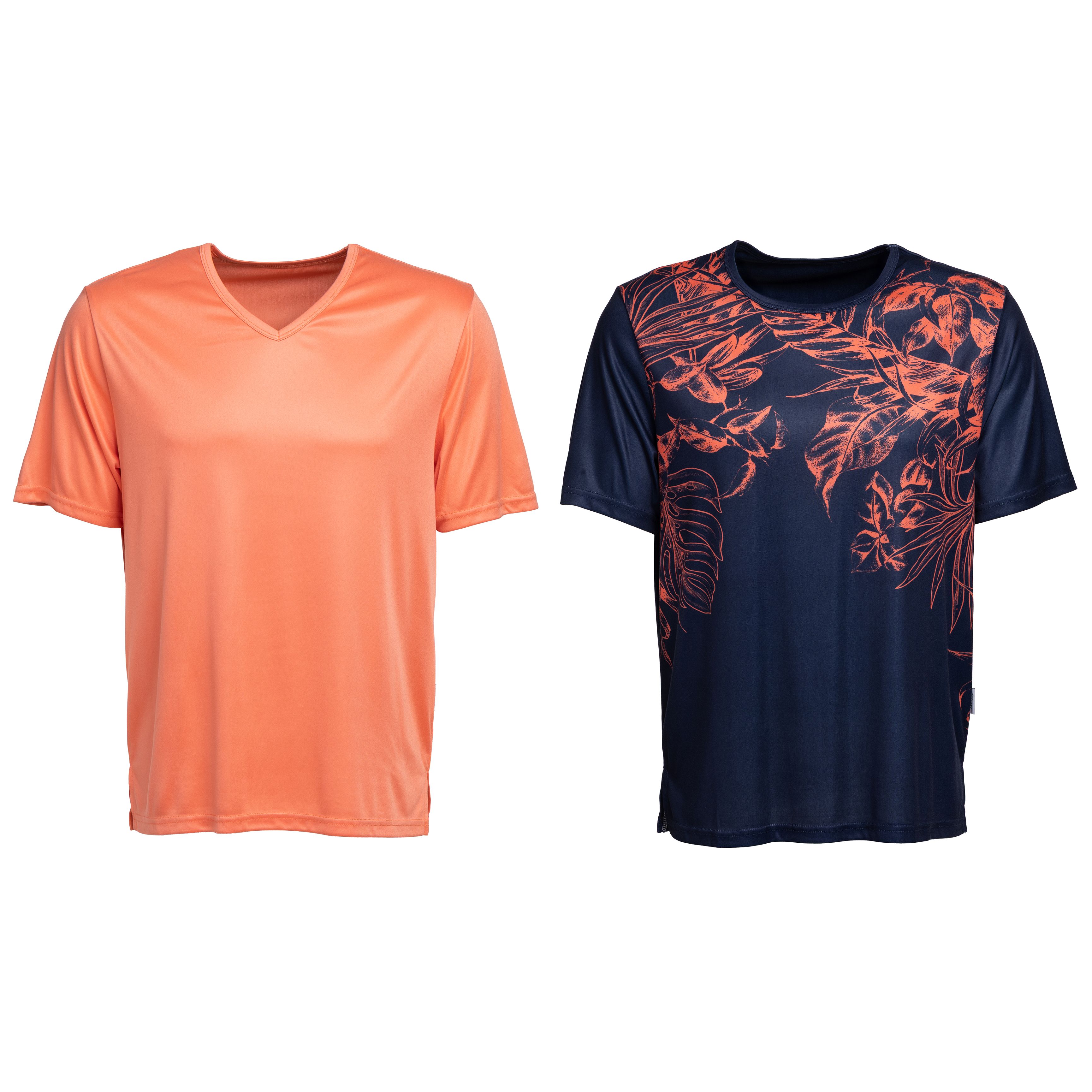 MEN'S TOUCH 2 Shirts, 1/2-Arm Mikrofaser Ausschnittvariationen schmale Passform
