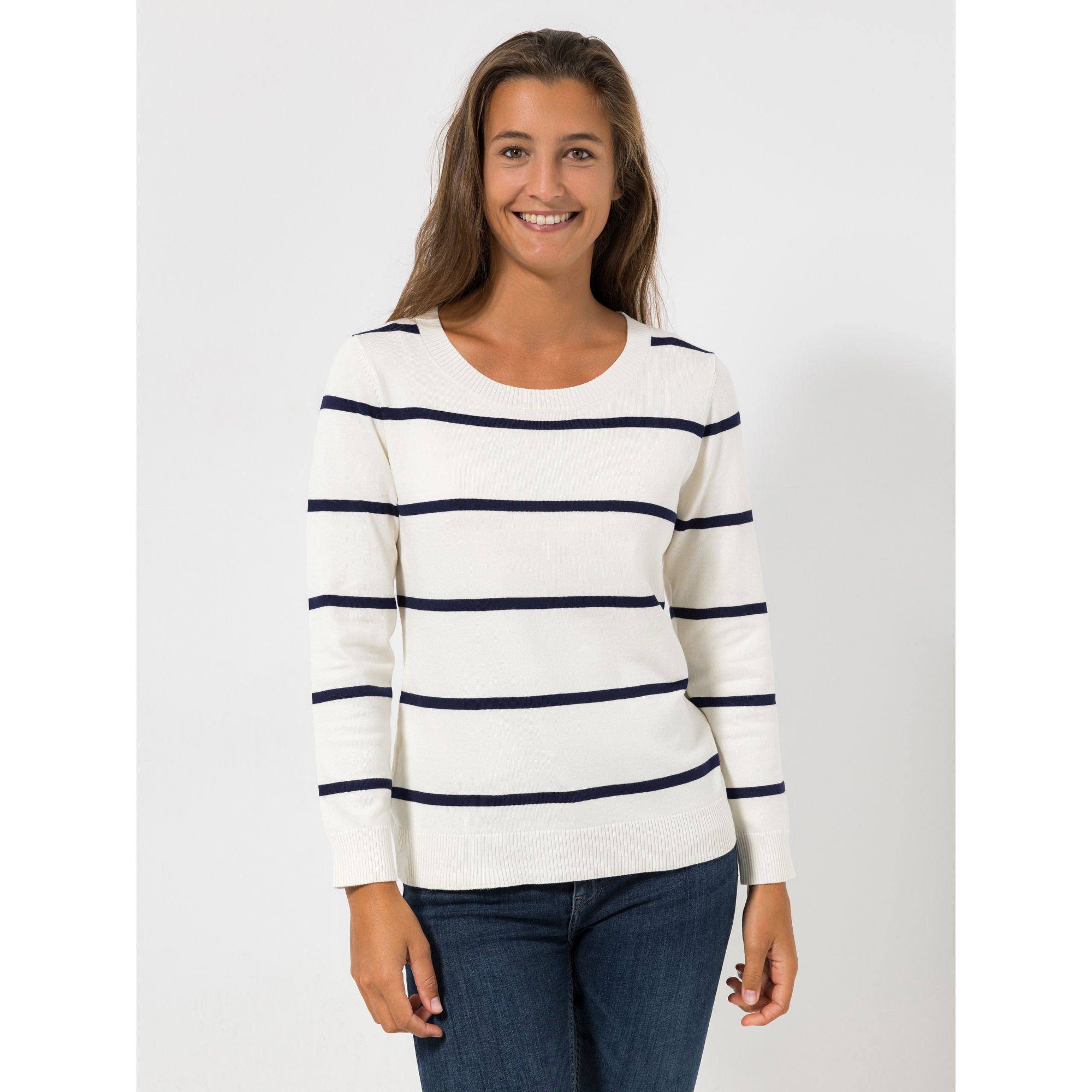 CASHMASOFT Pullover, 1/1-Arm Rundhalsausschnitt Cashmeregriff Figurumspielend