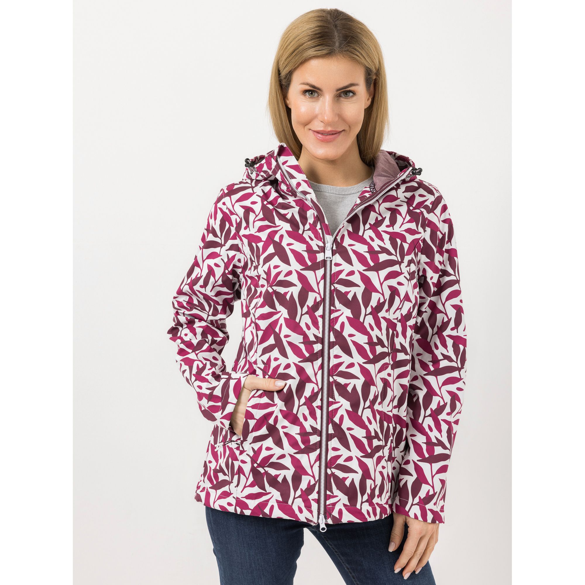 CENTIGRADE ACTIVE Softshelljacke 2-Wege-Reißverschluss Allover-Druck wasserabweisend