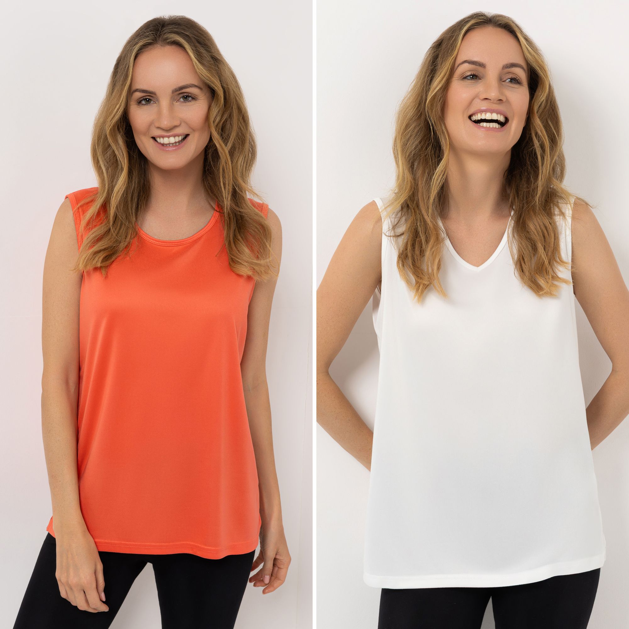 JERYMOOD HOMEWEAR 2 Tops Mikrofaser 1x Rundhalsausschnitt 1x V-Ausschnitt