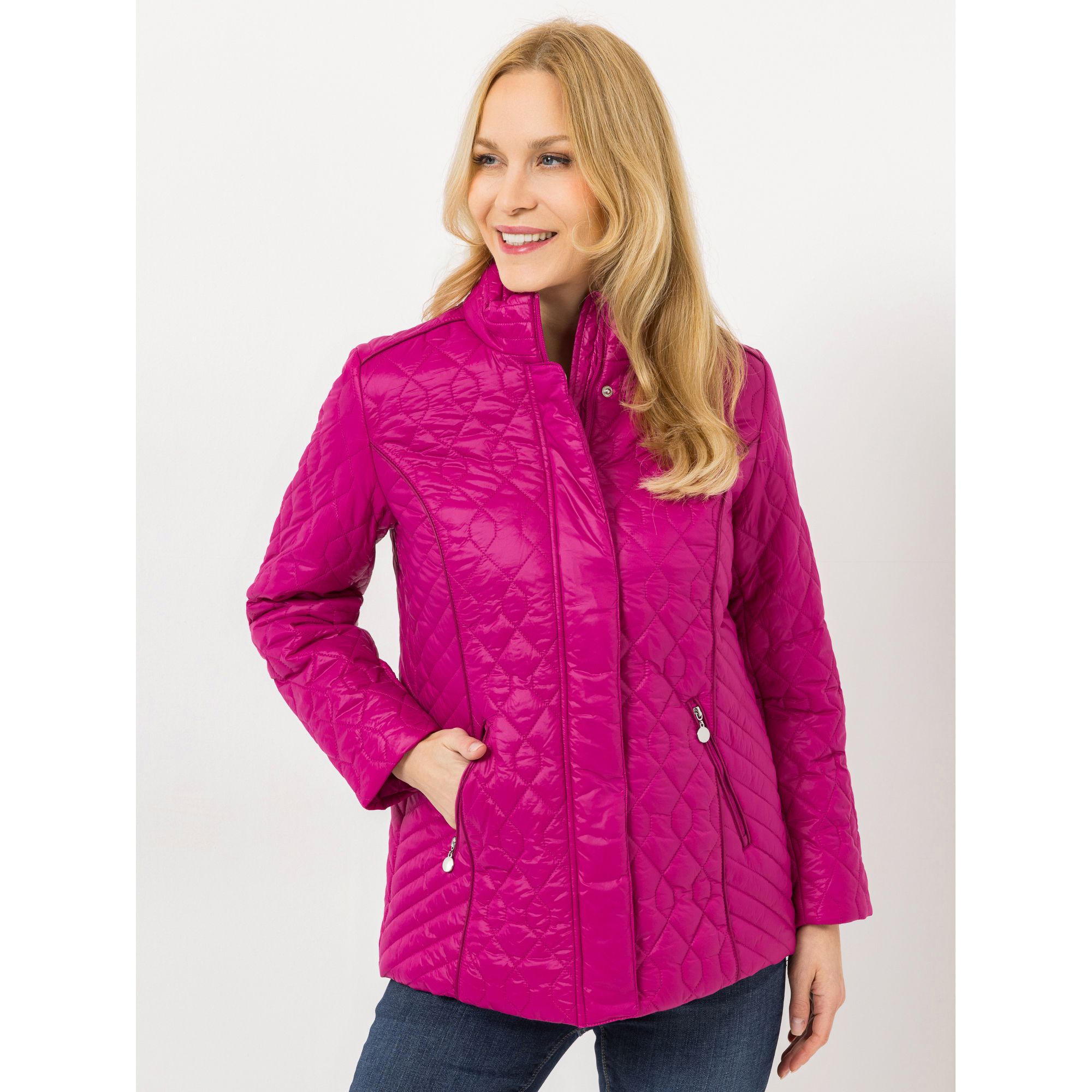 CENTIGRADE Steppjacke Stehkragen 2-Wege-Reißverschluss Stepp-Mix