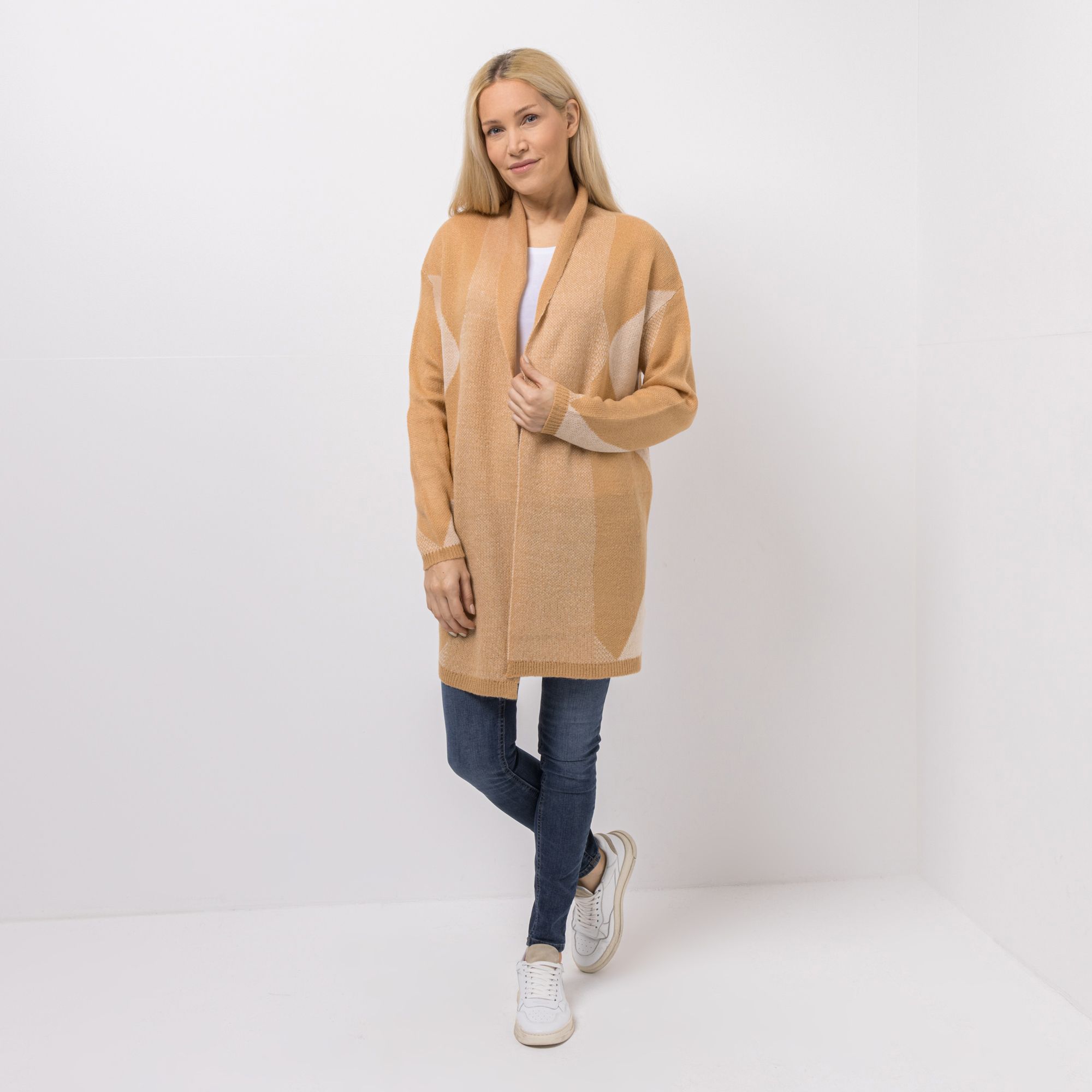 CASHMASOFT Longcardigan offene Front Cashmeregriff leger weit