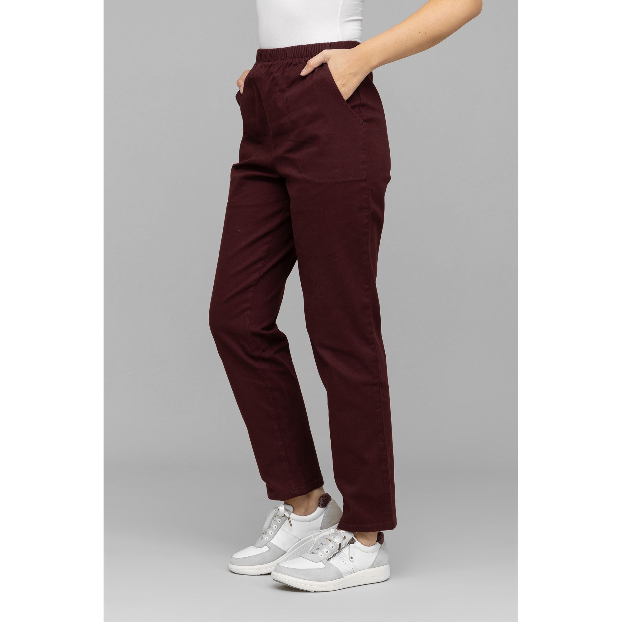 DENIM & CO. Hose Passform Dana Einschubtaschen aufgeraute Ware