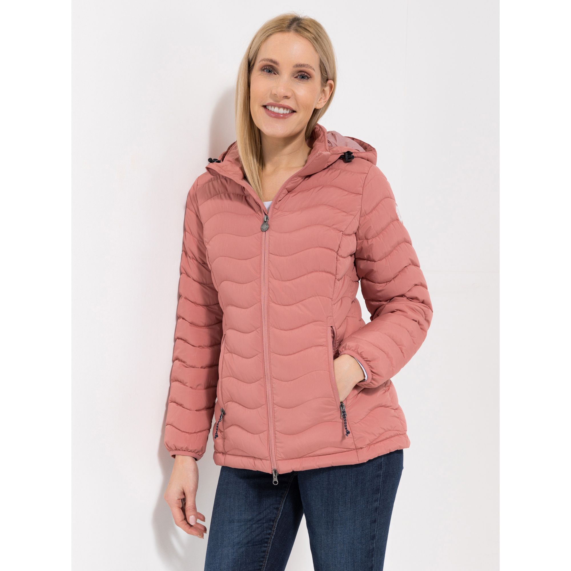CENTIGRADE ACTIVE Steppjacke abnehmbare Kapuze Wellensteppmuster Teflon EcoElite™
