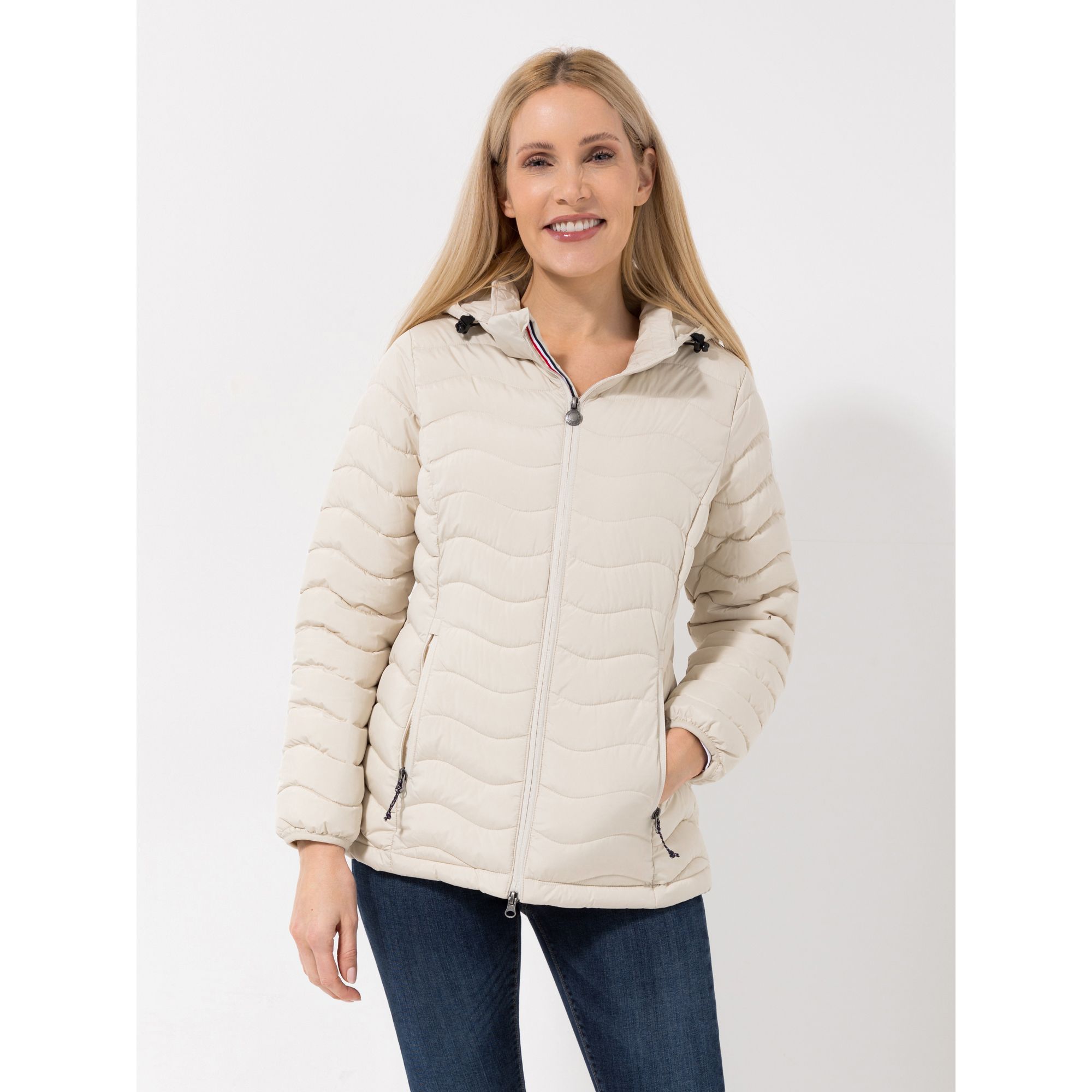 CENTIGRADE ACTIVE Steppjacke abnehmbare Kapuze Wellensteppmuster Teflon EcoElite™