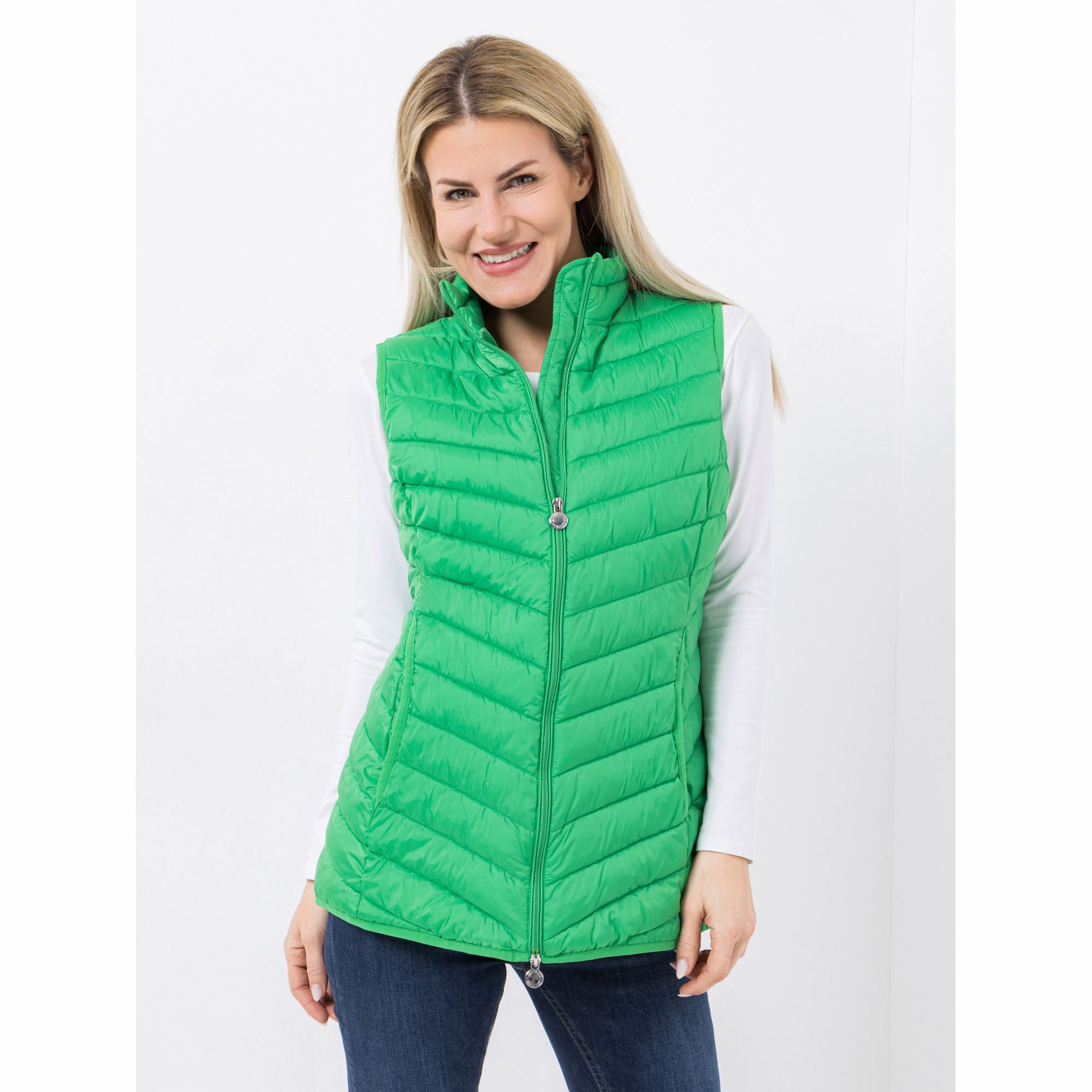 CENTIGRADE Steppweste packbar Stehkragen 2-Wege-Reißverschluss